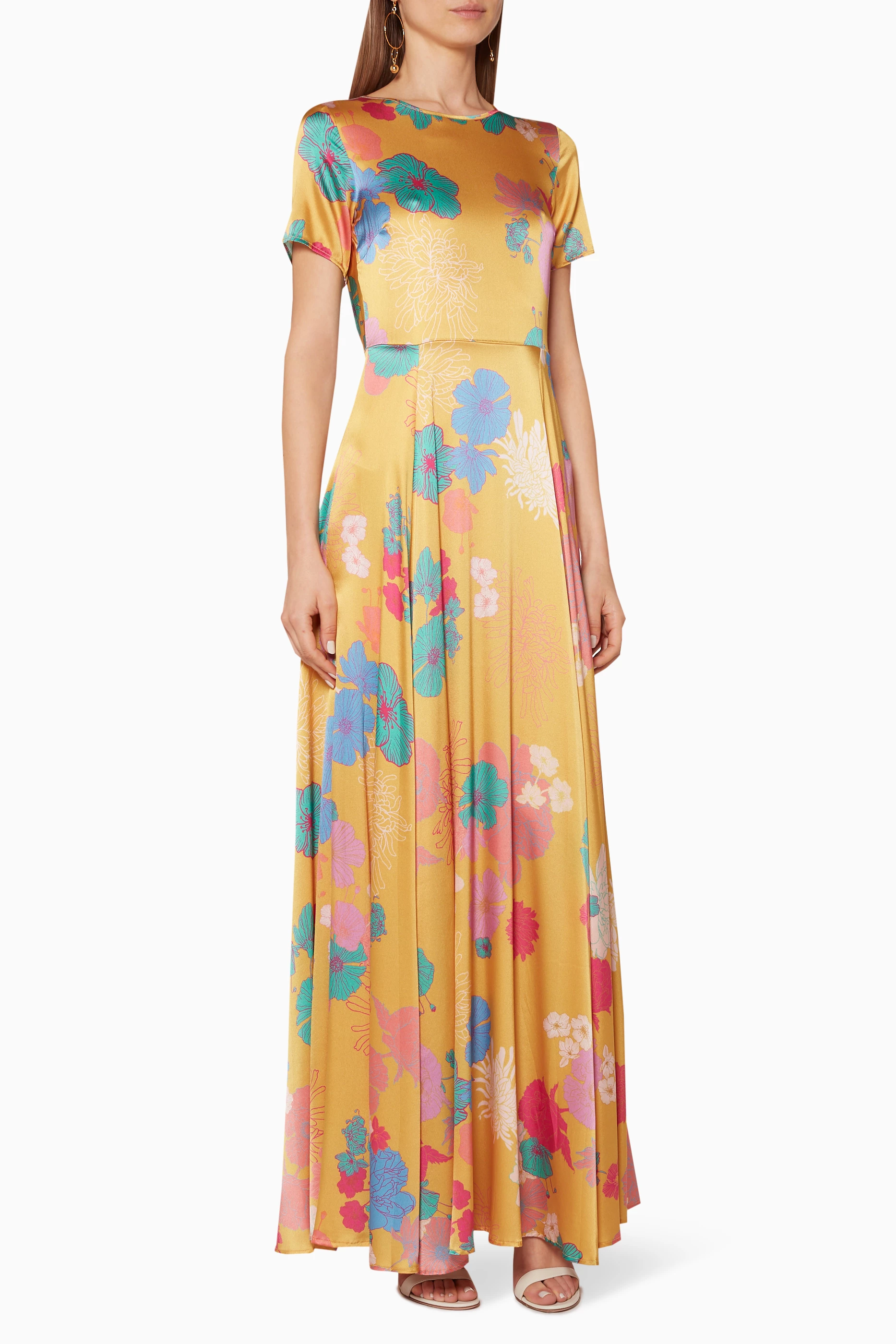 Buy Stine Goya Yellow Yellow Floral Print Nanna Maxi Dress For Women Online Ounass Bahrain