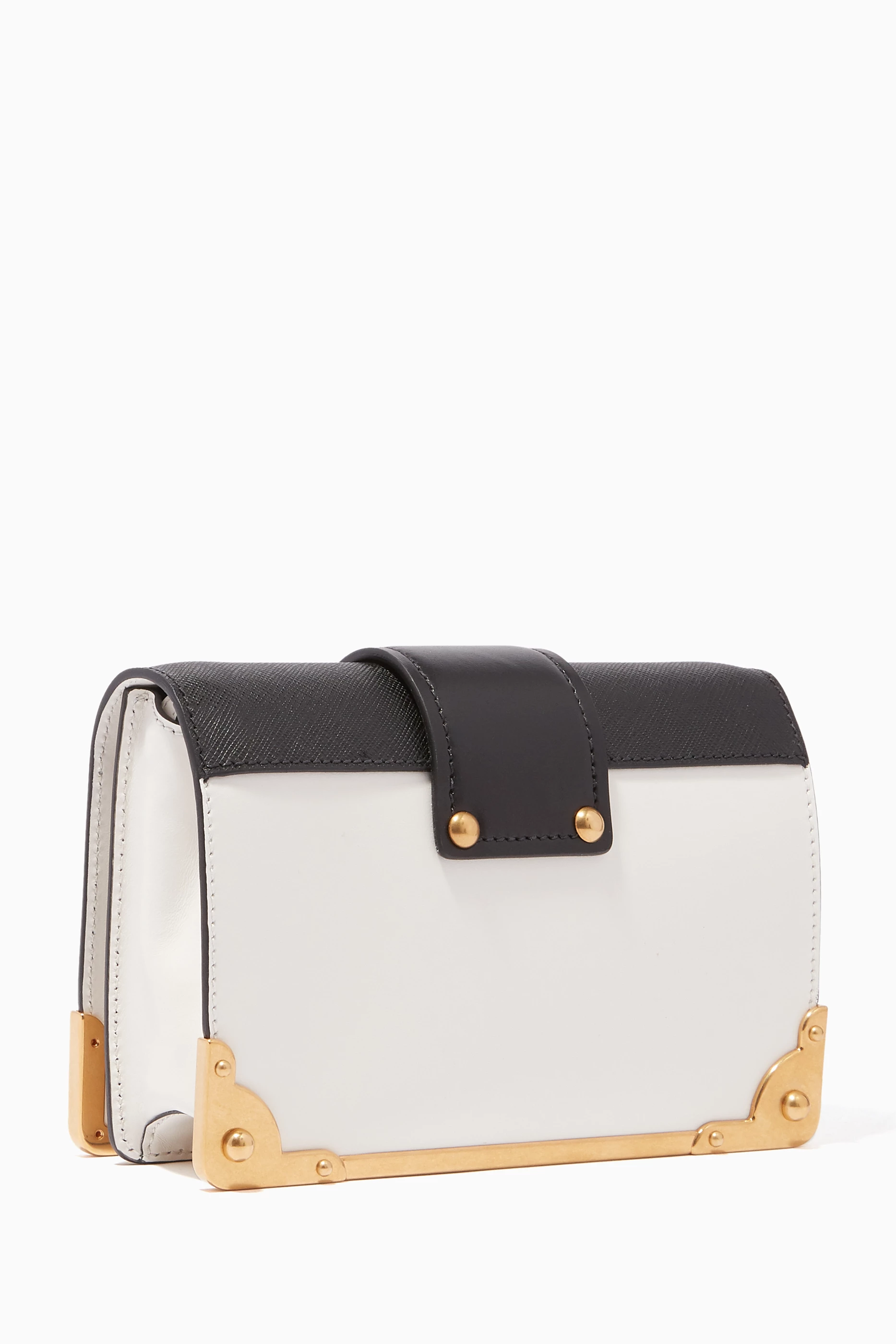 Prada cahier black and white hotsell
