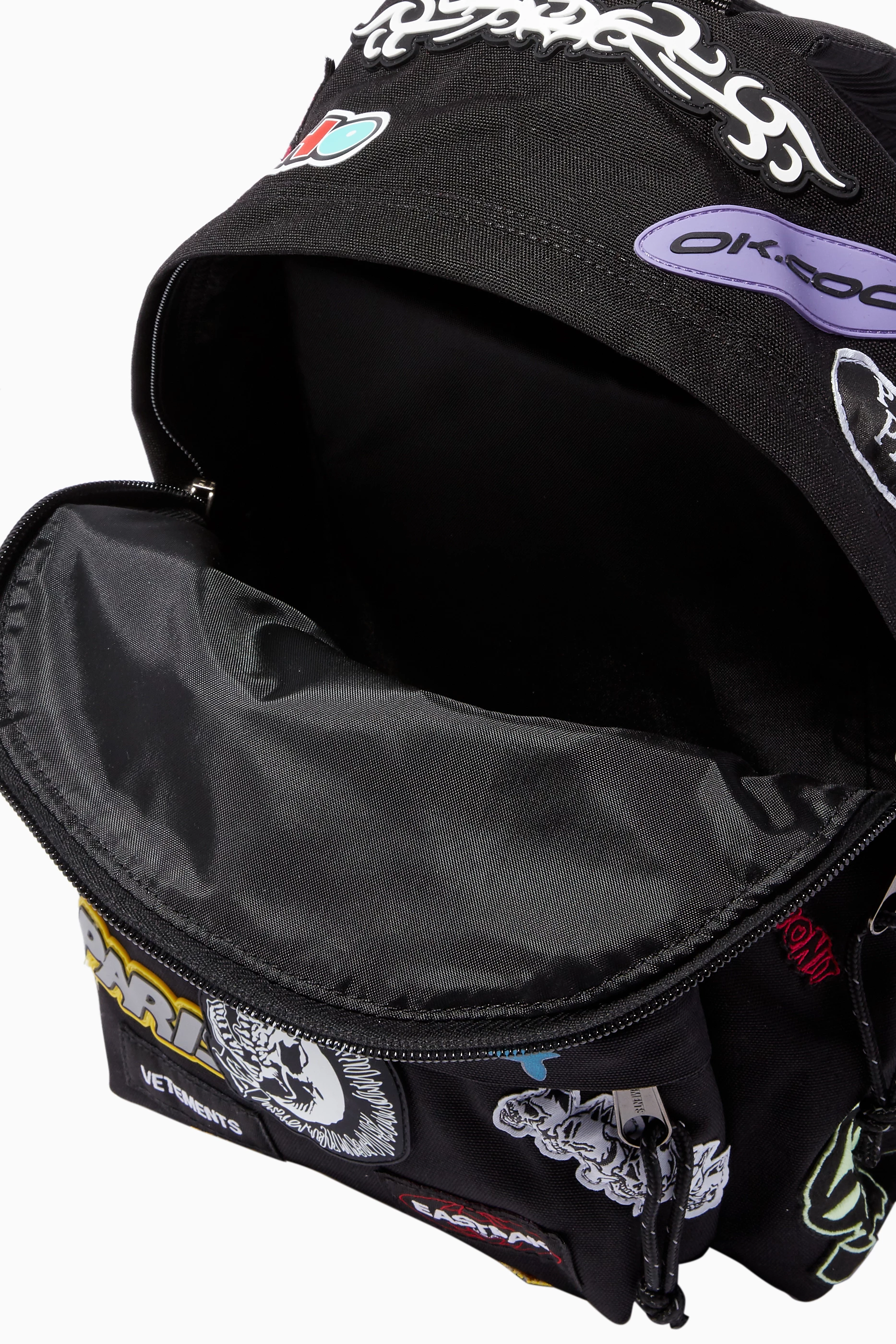 Buy Vetements Black Vetements X Eastpak Embroidered Backpack For Women Online Ounass Bahrain