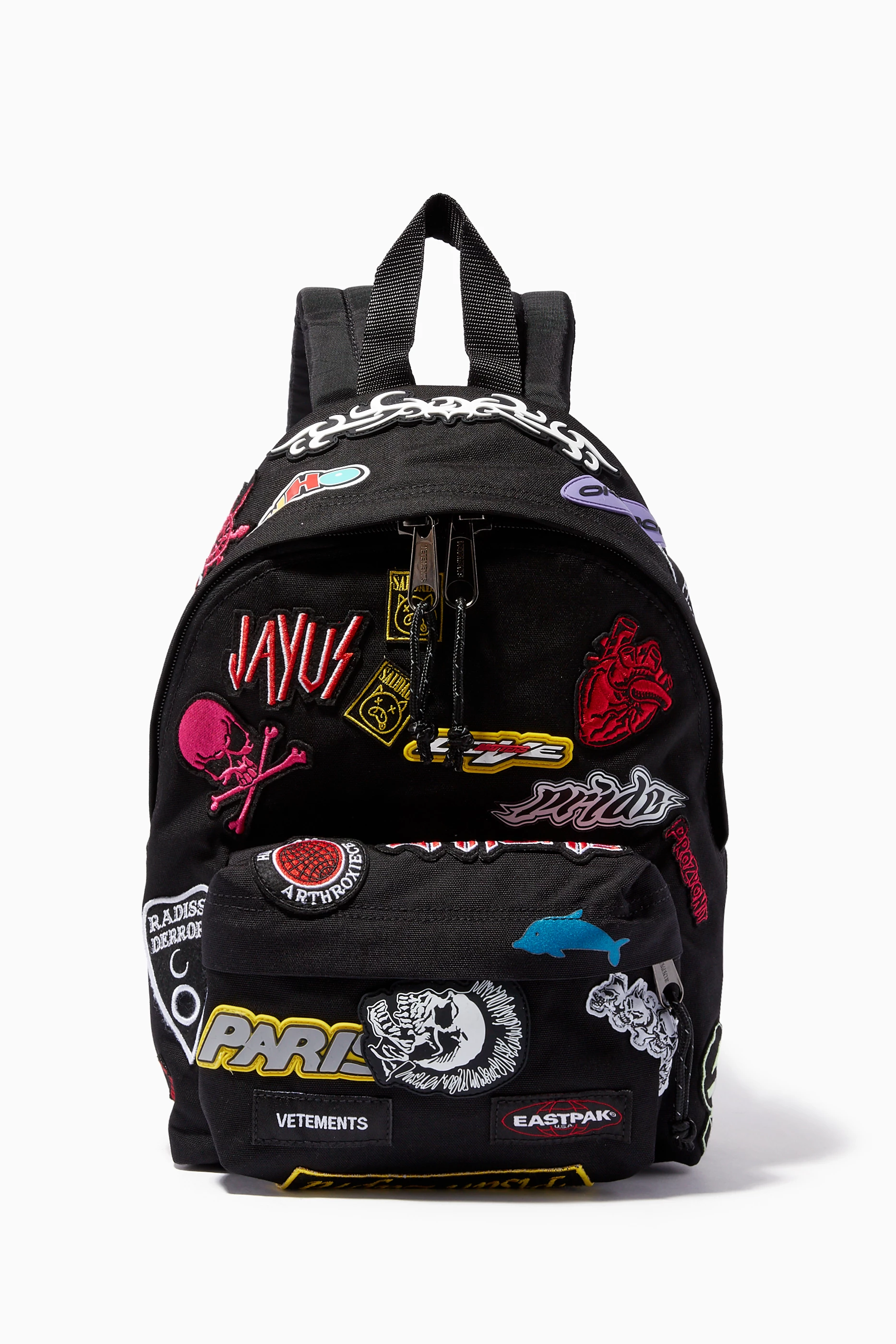 Buy Vetements Black Vetements X Eastpak Embroidered Backpack For Women Online Ounass Bahrain