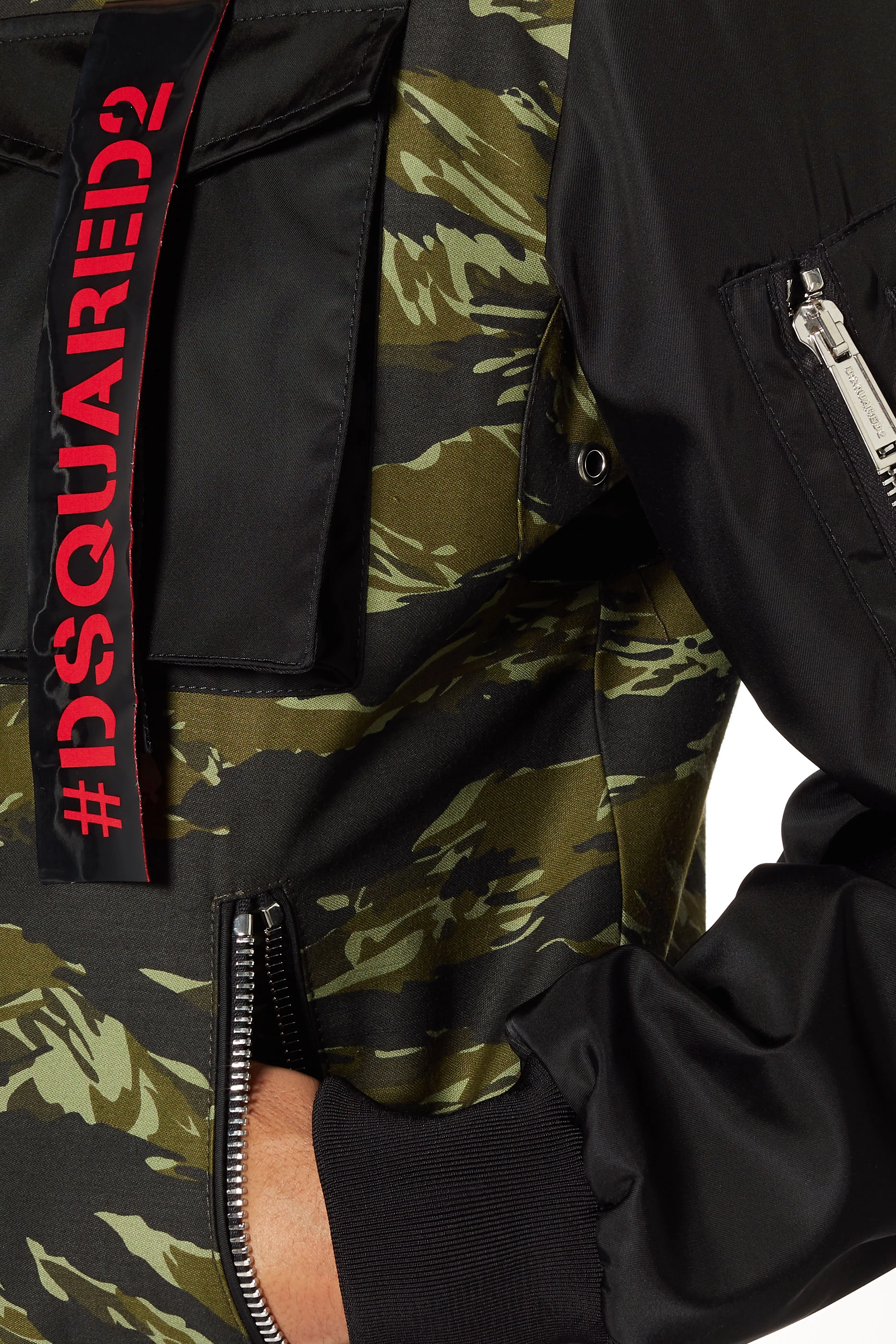 Buy Dsquared2 Green Multi Coloured Camouflage Punk Logo Skinhead Bomber Jacket For Men Online Ounass Bahrain