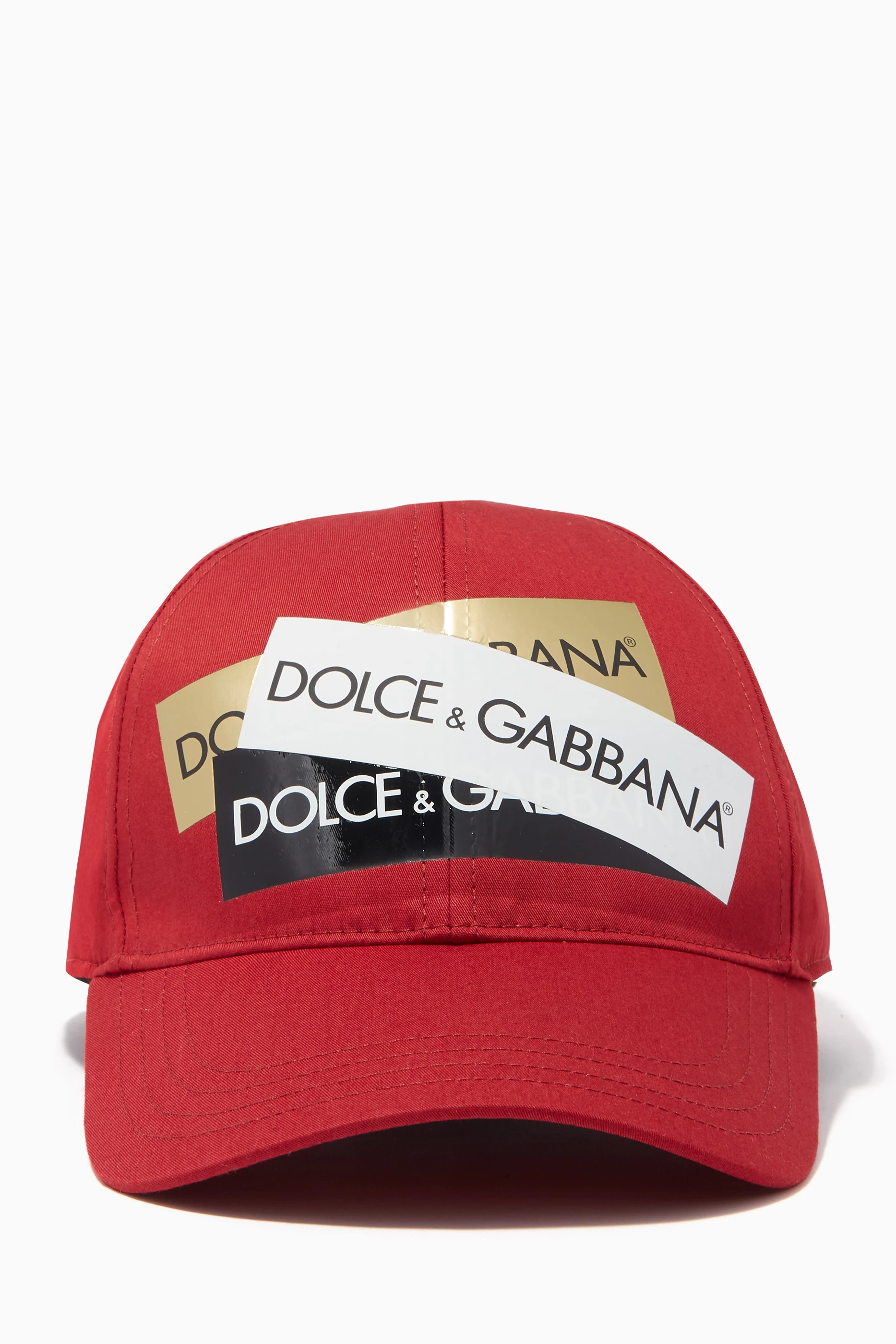 Buy Dolce Gabbana Red Red Tape Logo Baseball Cap For Men Online Ounass Bahrain