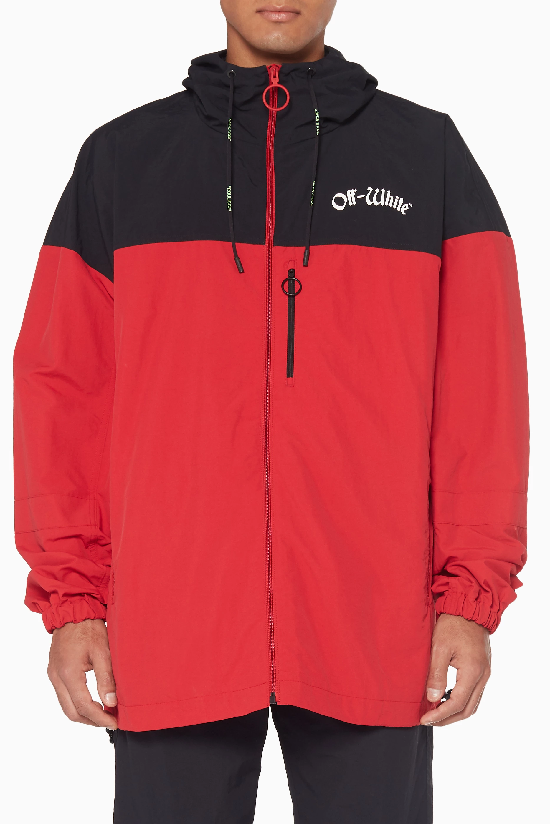 Off white red windbreaker clearance