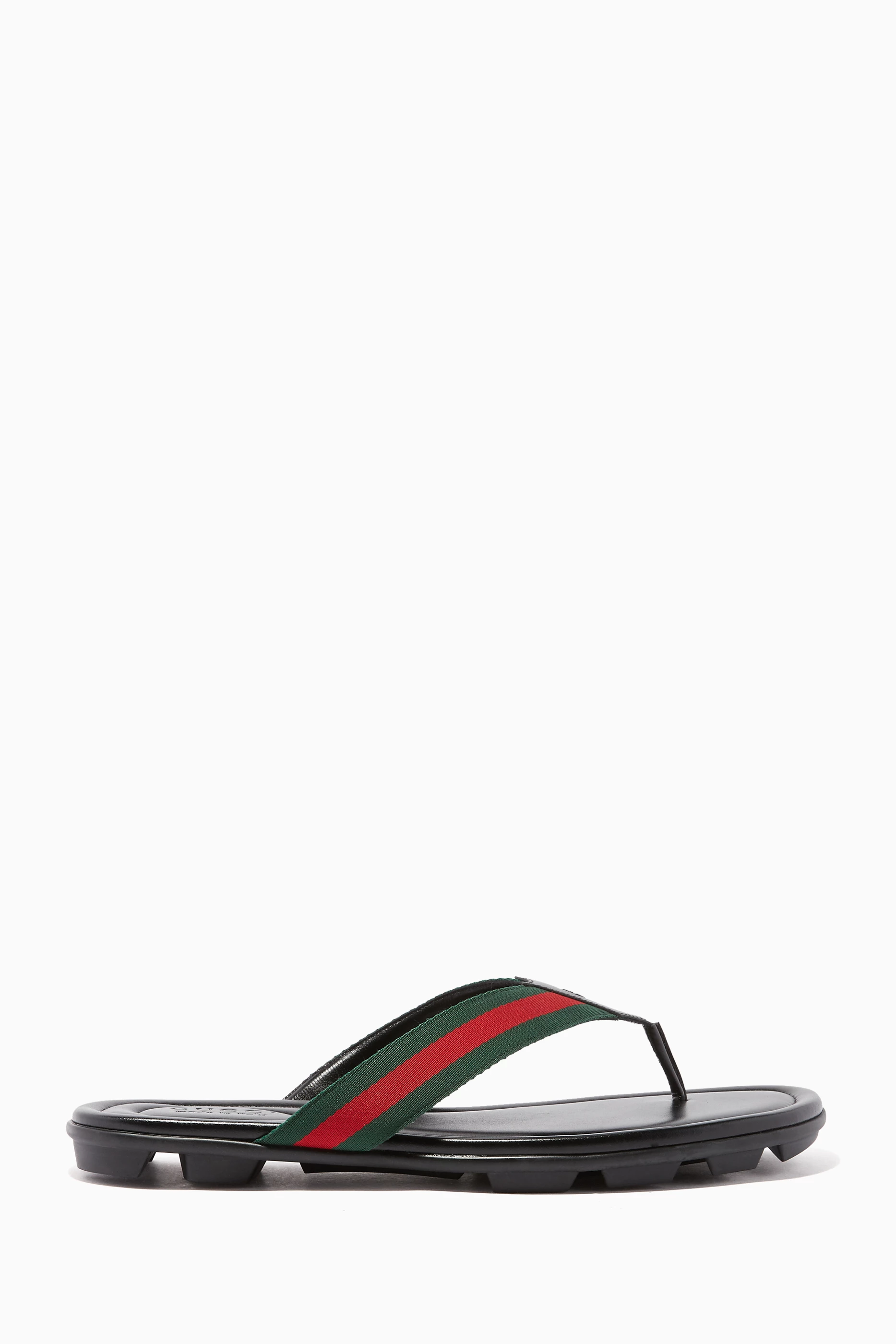 Gucci flip flop black hot sale
