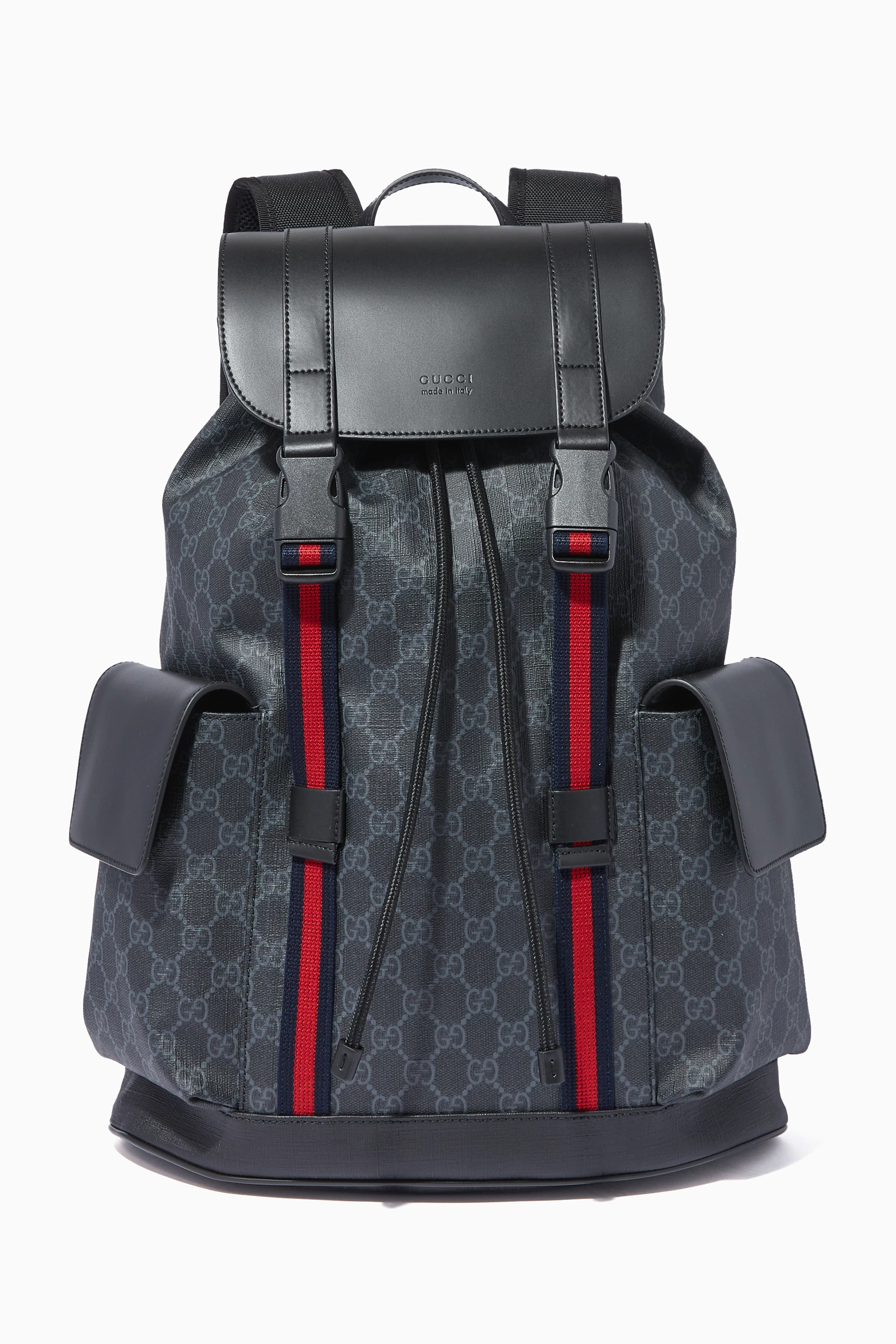 Buy Gucci Black Black GG Supreme Backpack For Men Online Ounass Bahrain