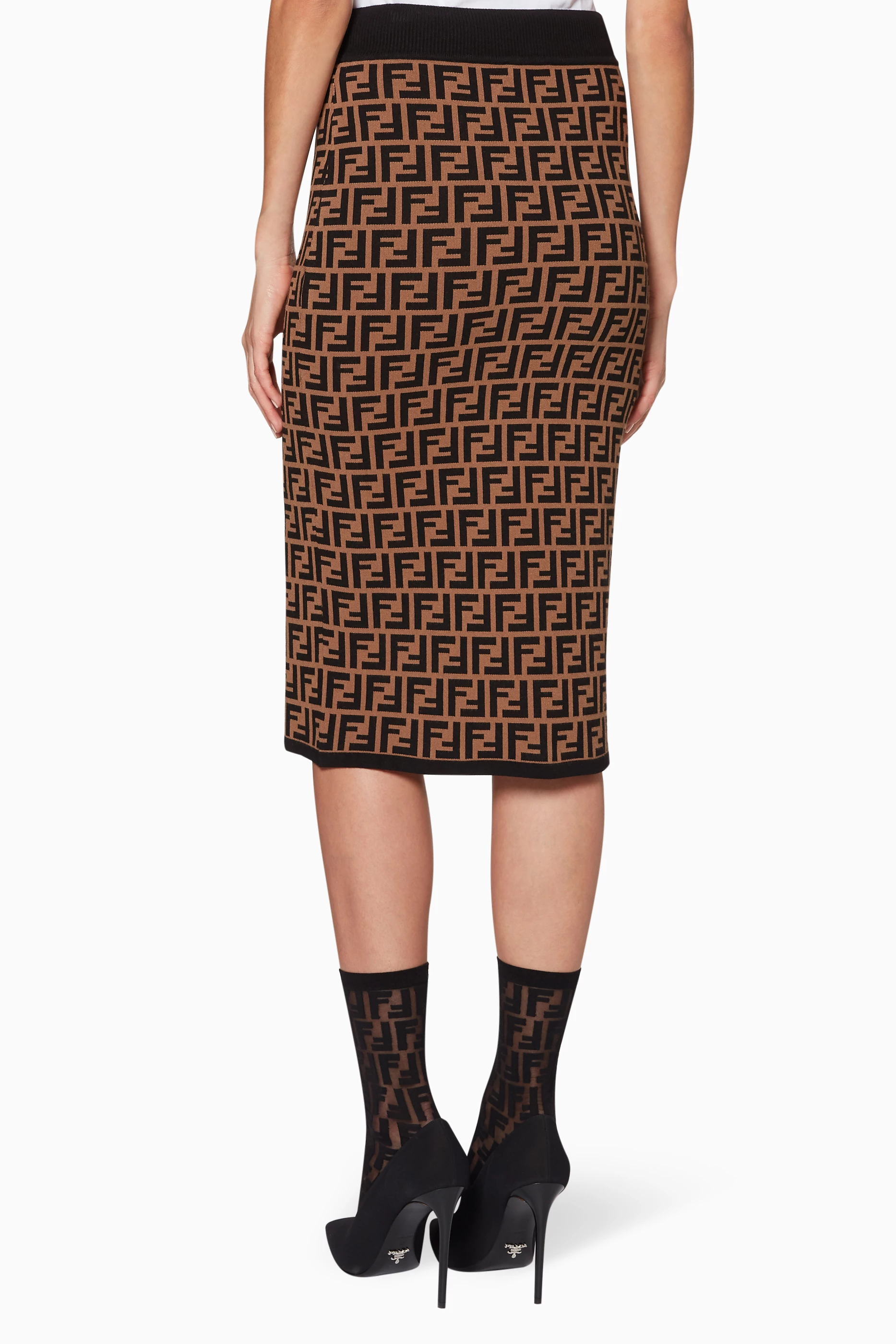 Fendi logo skirt on sale