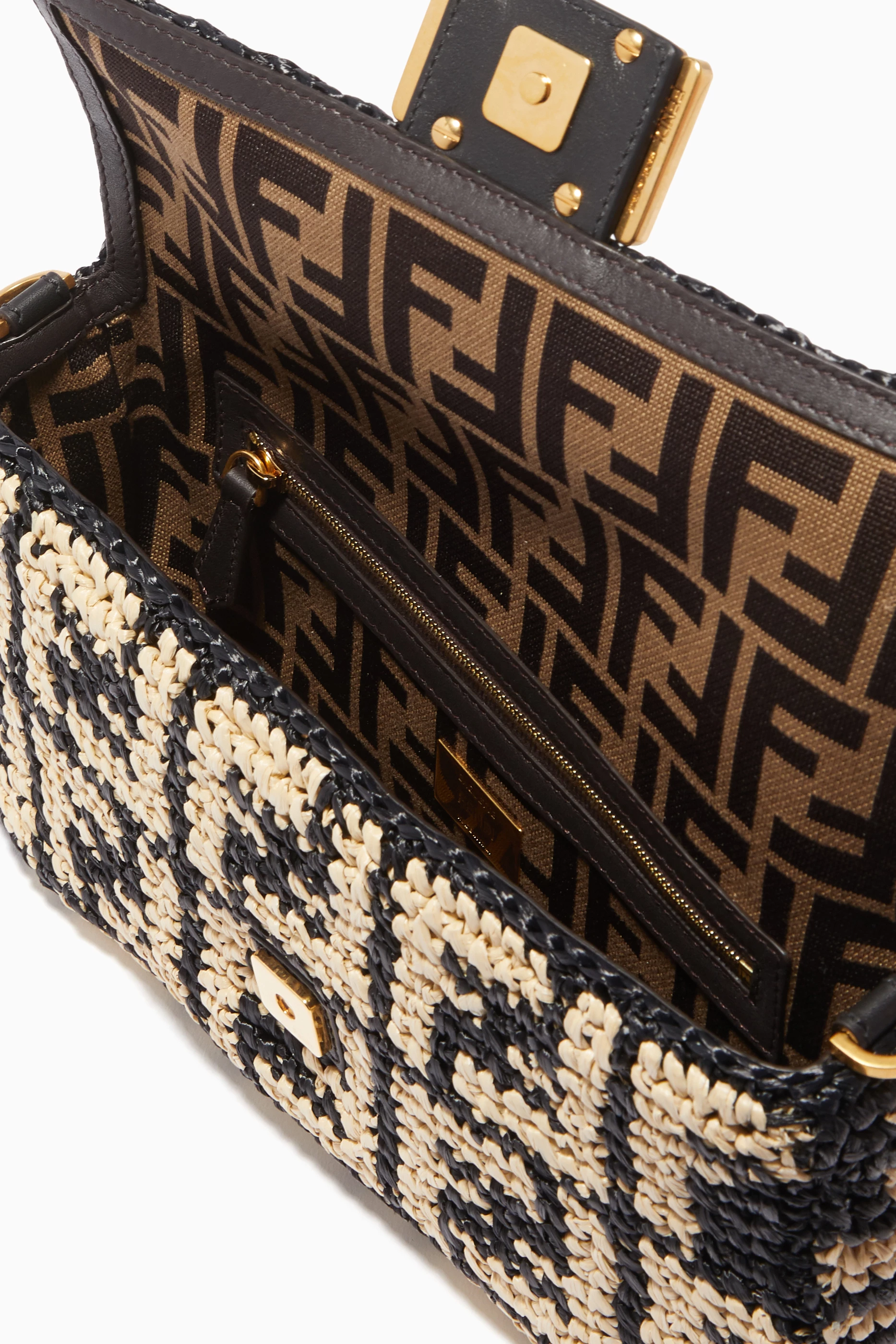 Fendi raffia baguette online