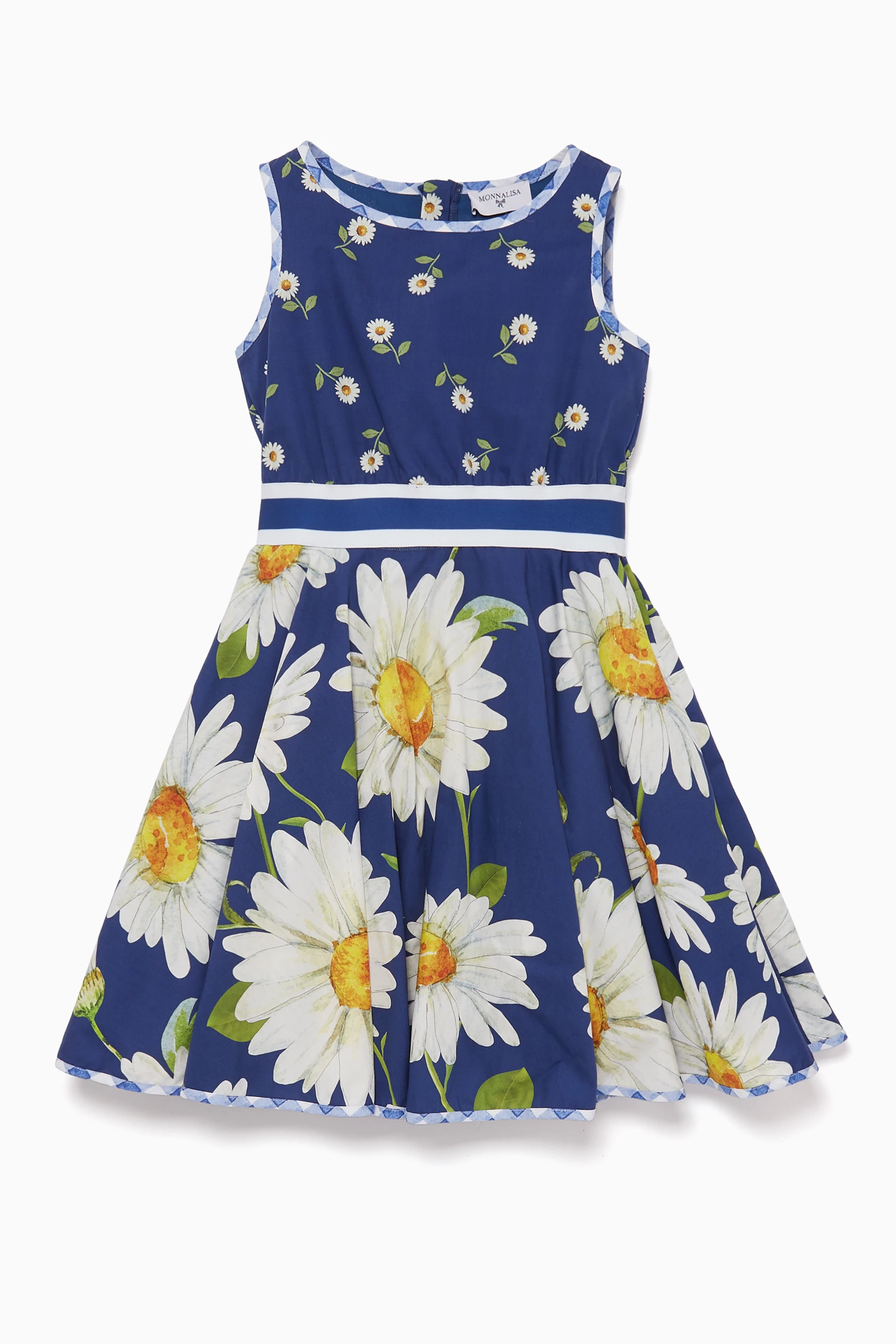 Buy Monnalisa Blue Blue Daisy Dress For Girls Online Ounass Bahrain