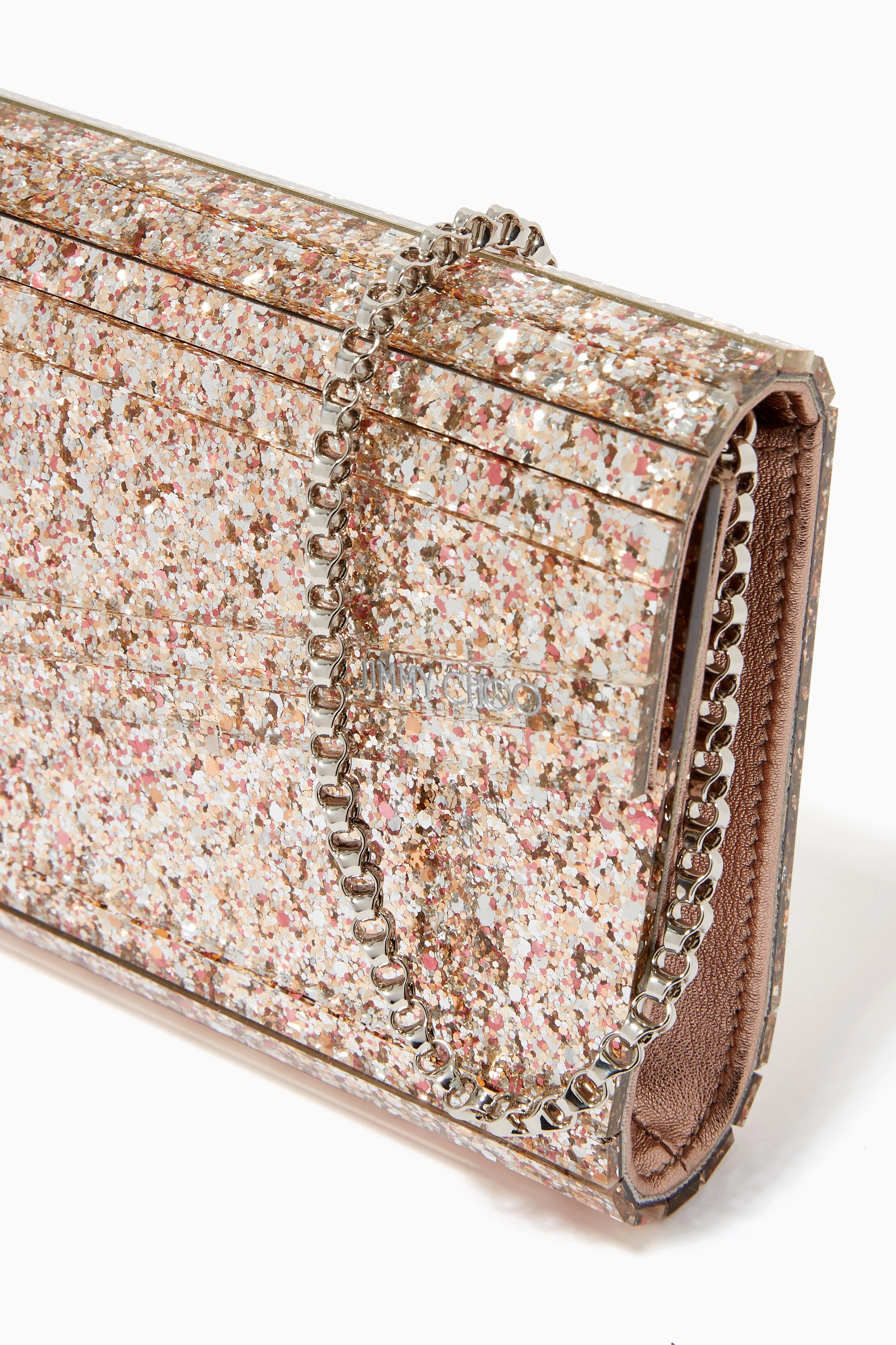 Buy Jimmy Choo Pink Candy Clutch Bag in Glitter Acrylic For Women Online Ounass Bahrain