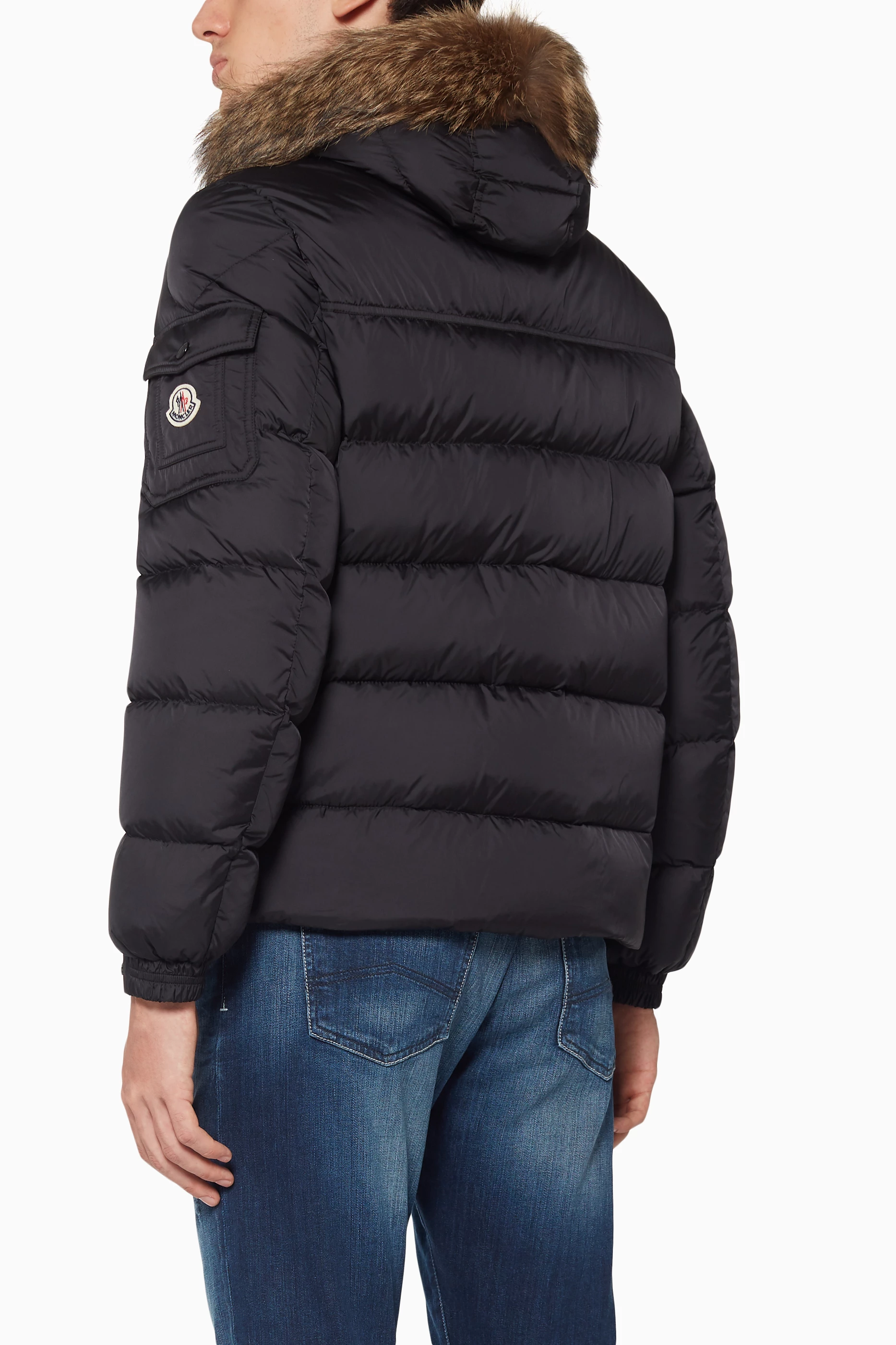 Buy Moncler Black Marque Down Filled Jacket For Men Online Ounass Bahrain