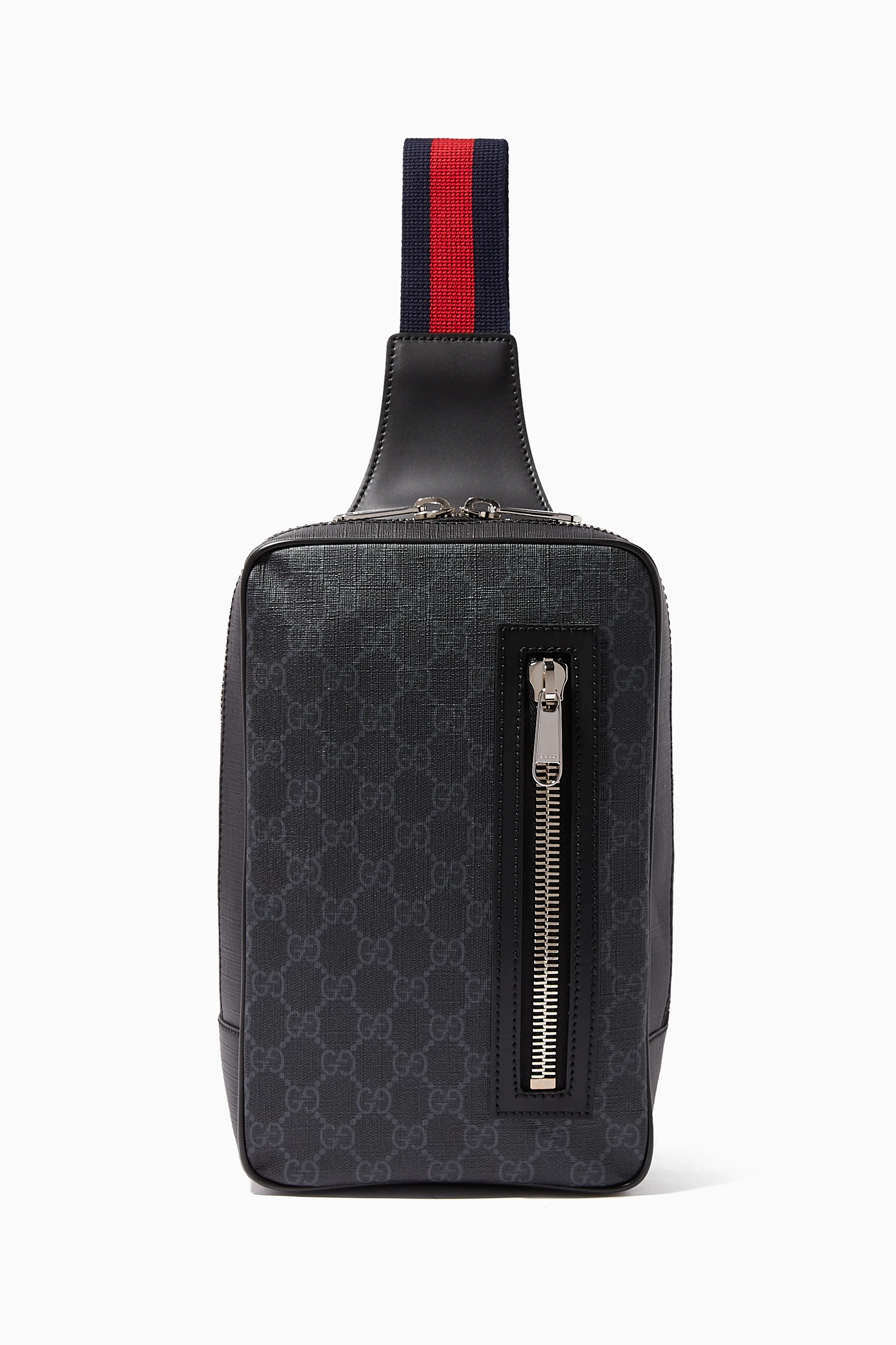Buy Gucci Black GG Supreme Messenger Cross Body Bag For Men Online Ounass Bahrain
