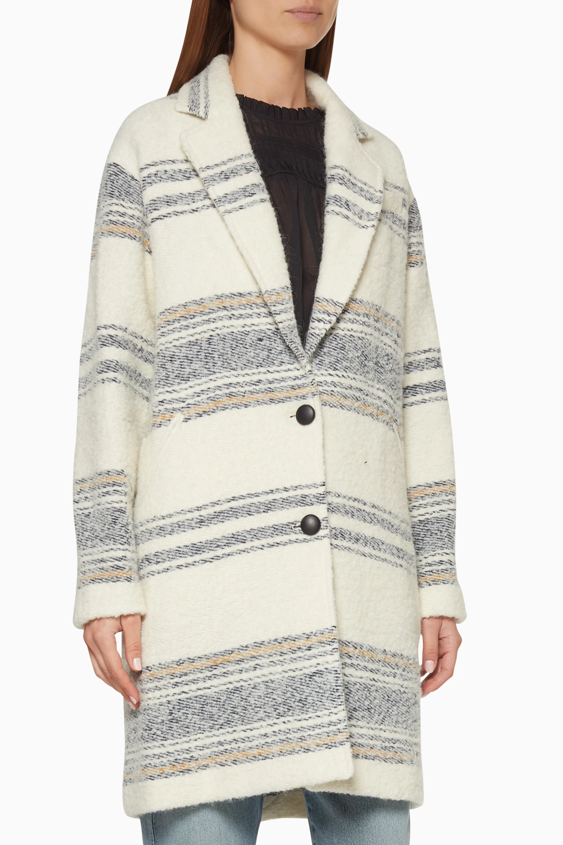 Buy Isabel Marant Etoile Neutral Dante Boucle Coat For Women Online Ounass Bahrain