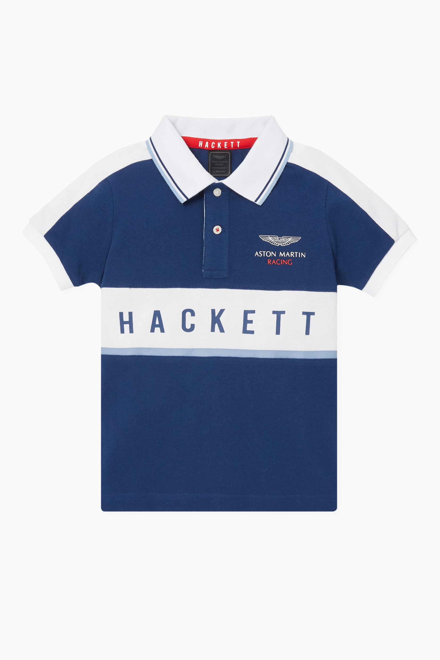 Buy Hackett London Blue Pique Logo Polo Shirt For Boys Online Ounass Bahrain