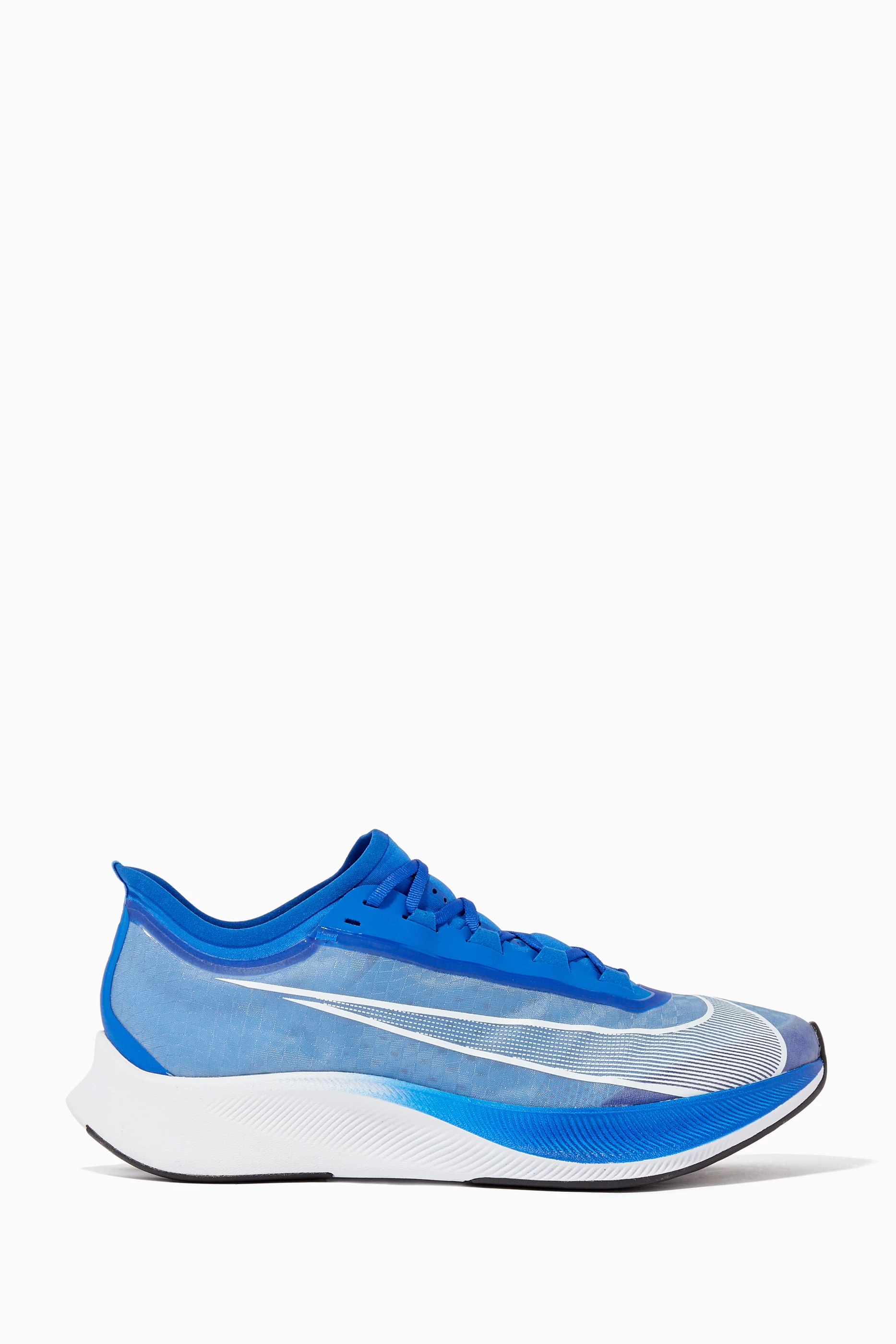 Buy Nike Blue Zoom Fly 3 Running Sneakers For Men Online Ounass Bahrain