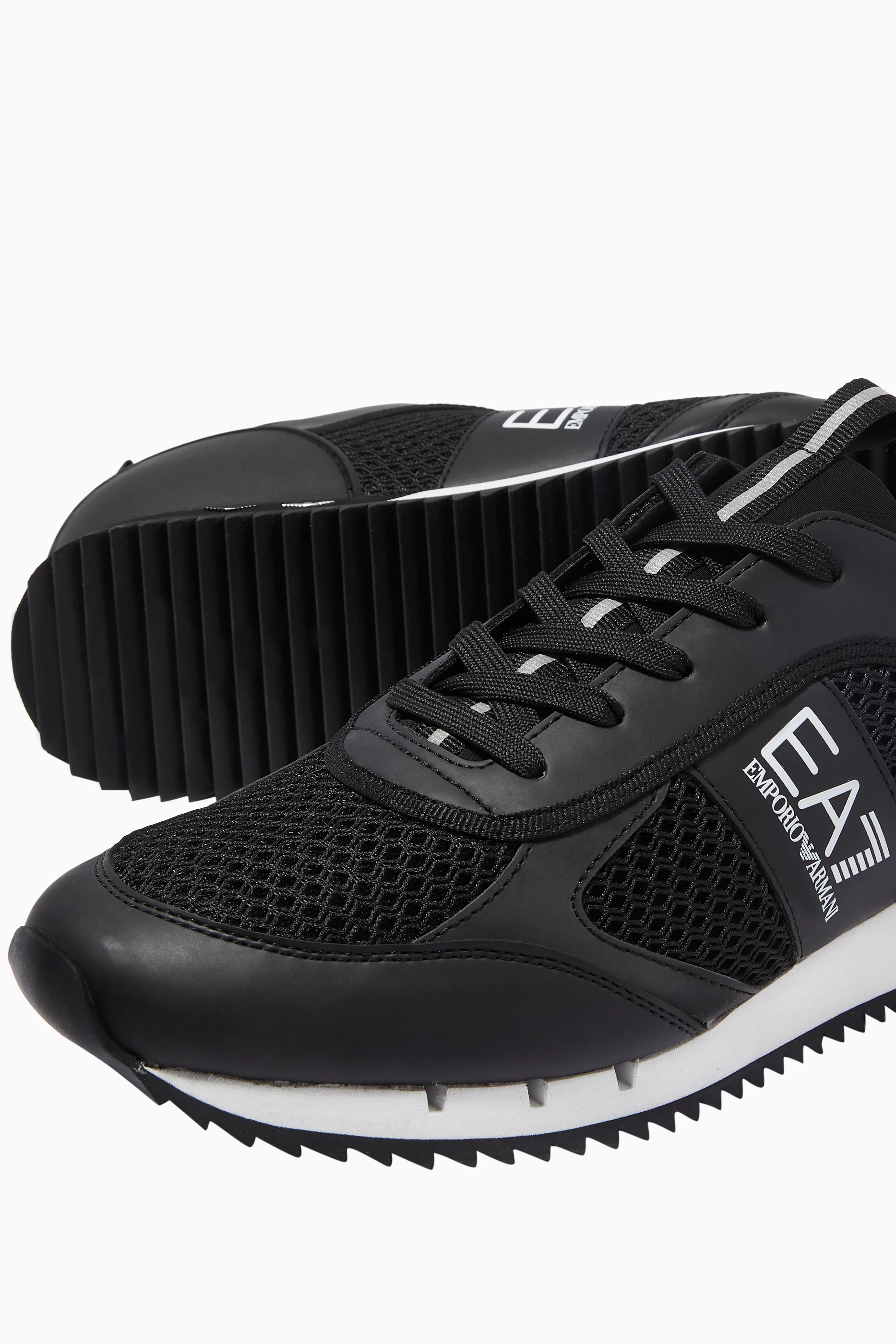 Armani sneakers black sales
