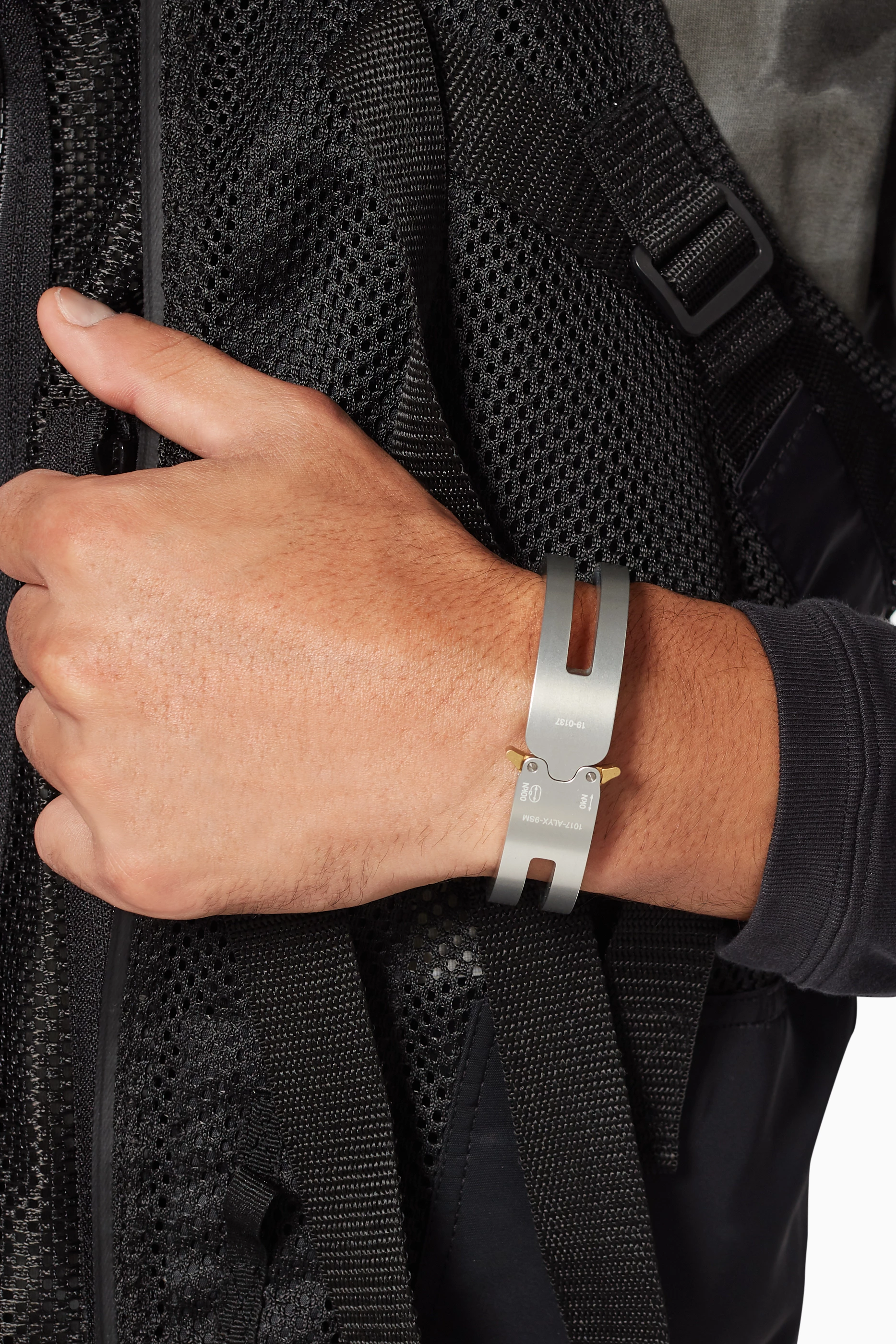 Buy 1017 ALYX 9SM Silver Rollercoaster Track Buckle Bracelet For Men Online Ounass Bahrain