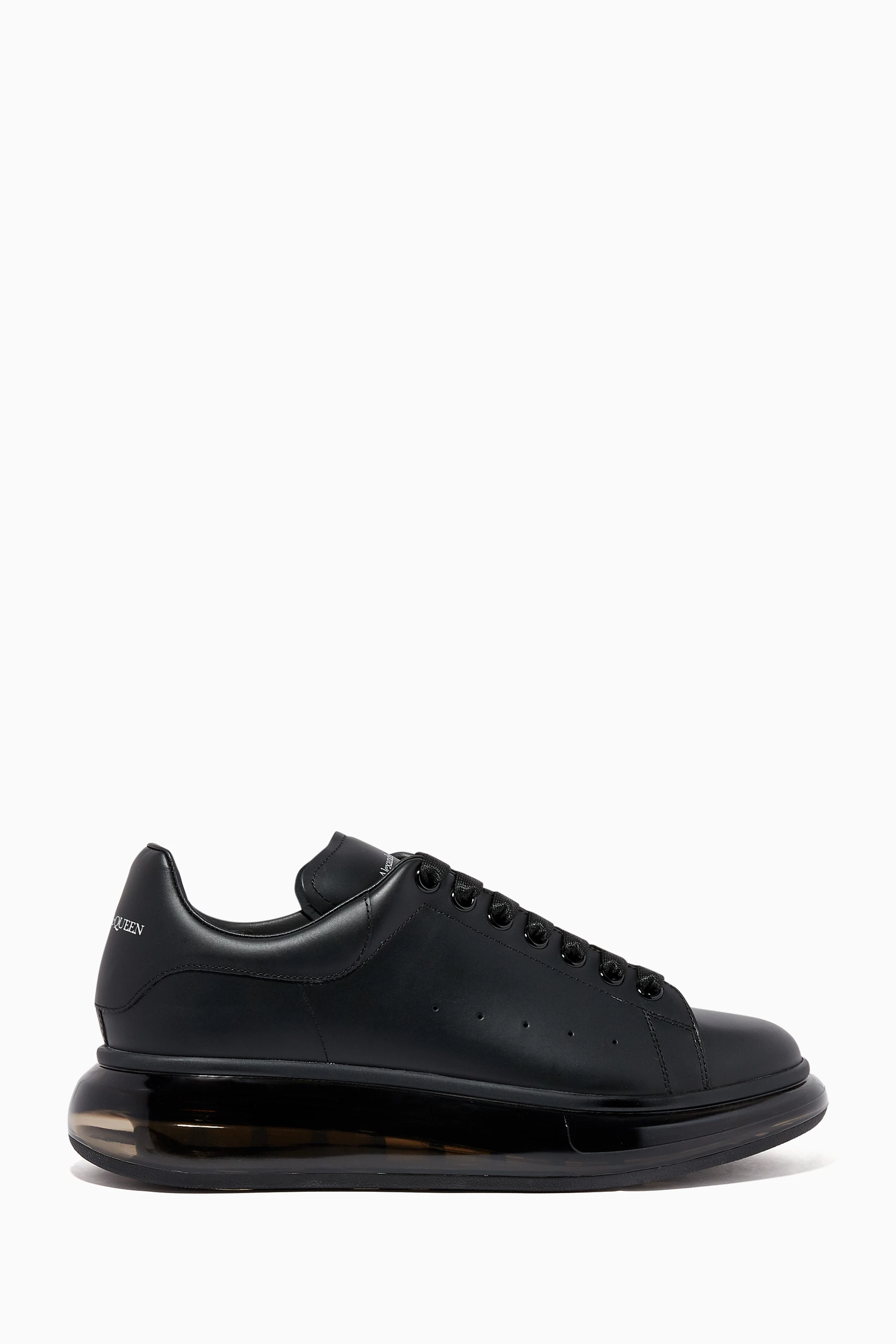 Buy Alexander McQueen Black Oversized Leather Sneakers For Men Online Ounass Bahrain