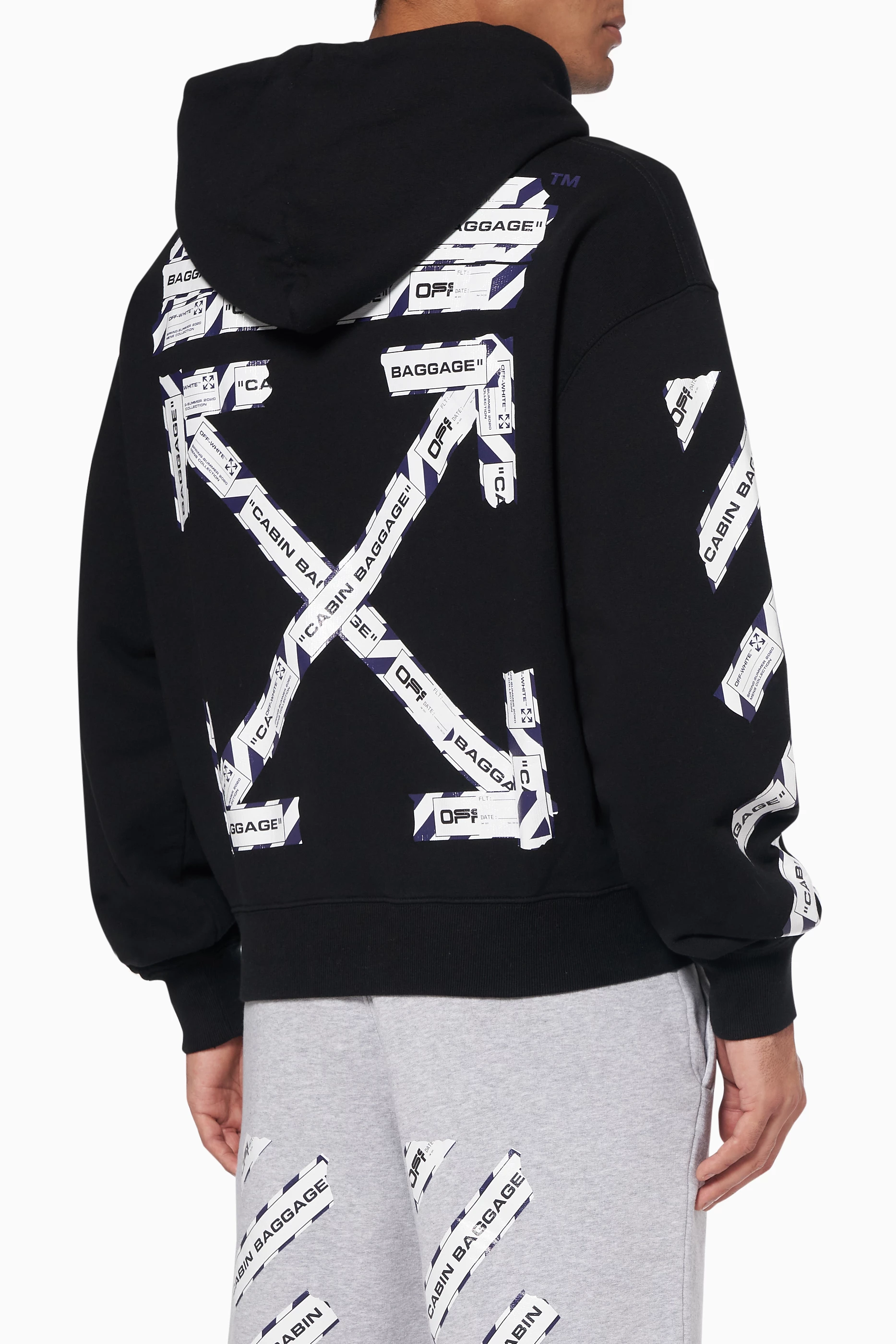 Buy Off White Black Airport Tape Hoodie For Men Online Ounass Bahrain