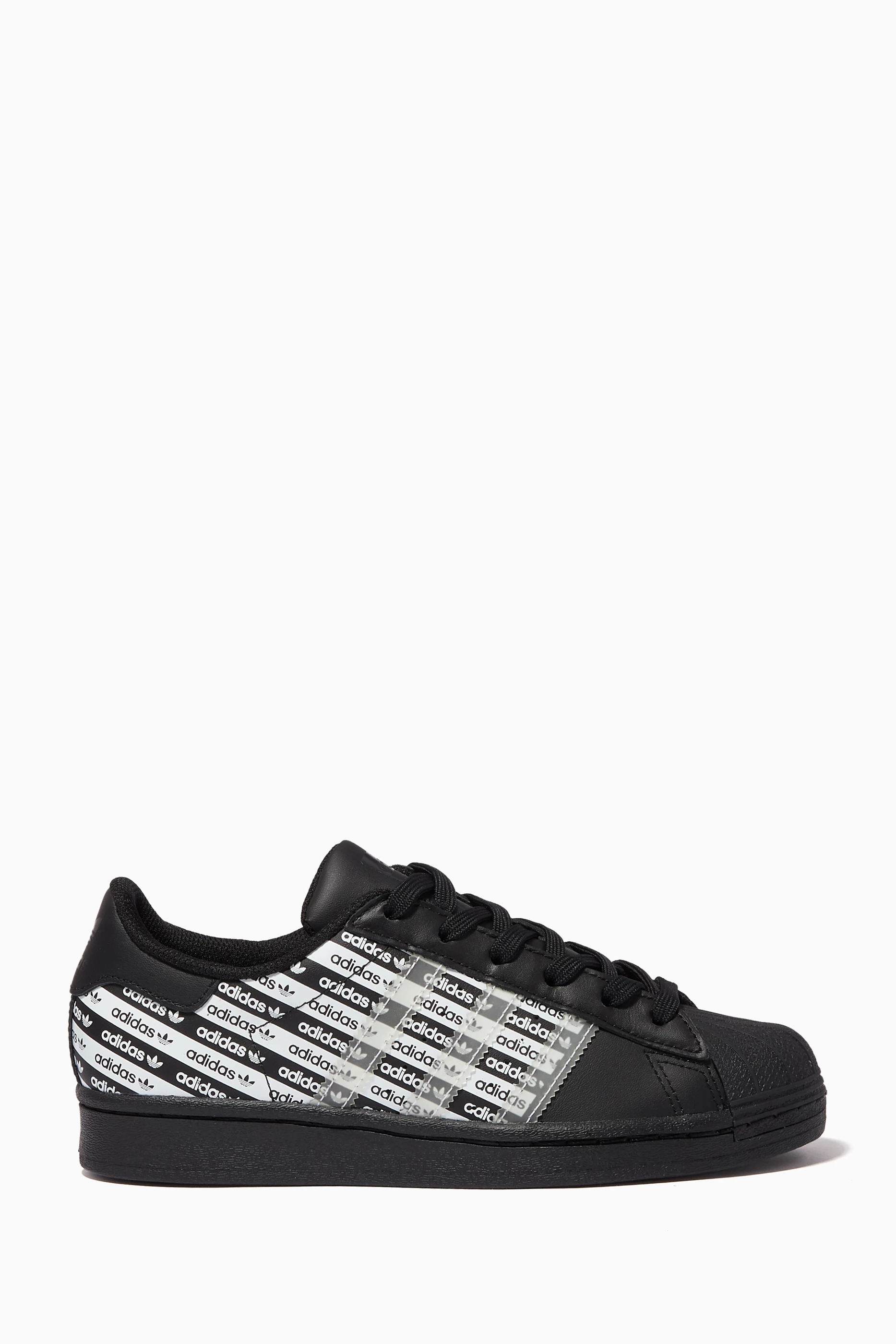 Buy adidas Black Superstar J Sneakers For Boys Online Ounass Bahrain