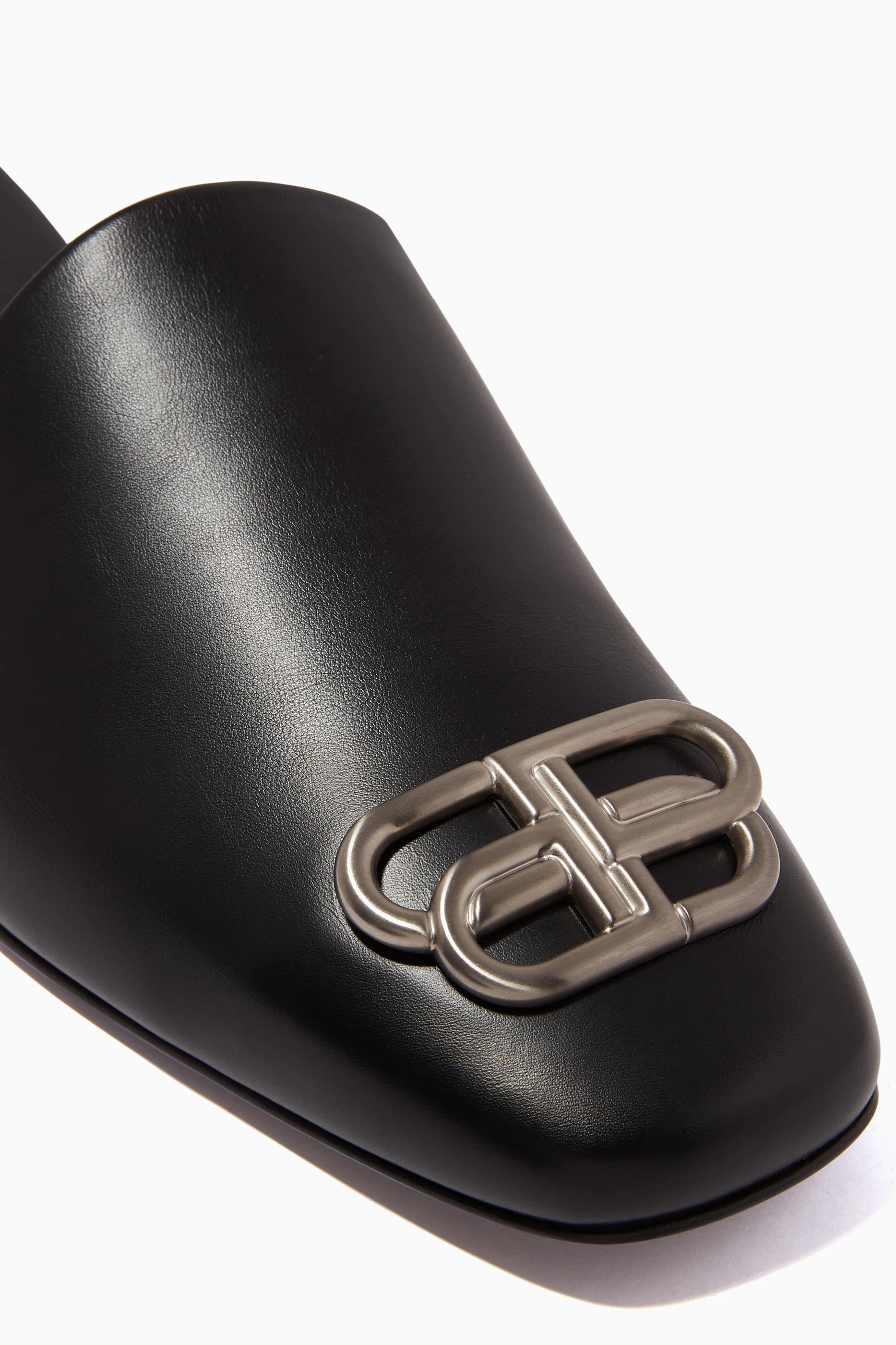 Buy Balenciaga Multicolour Cosy BB Leather Slippers For Men