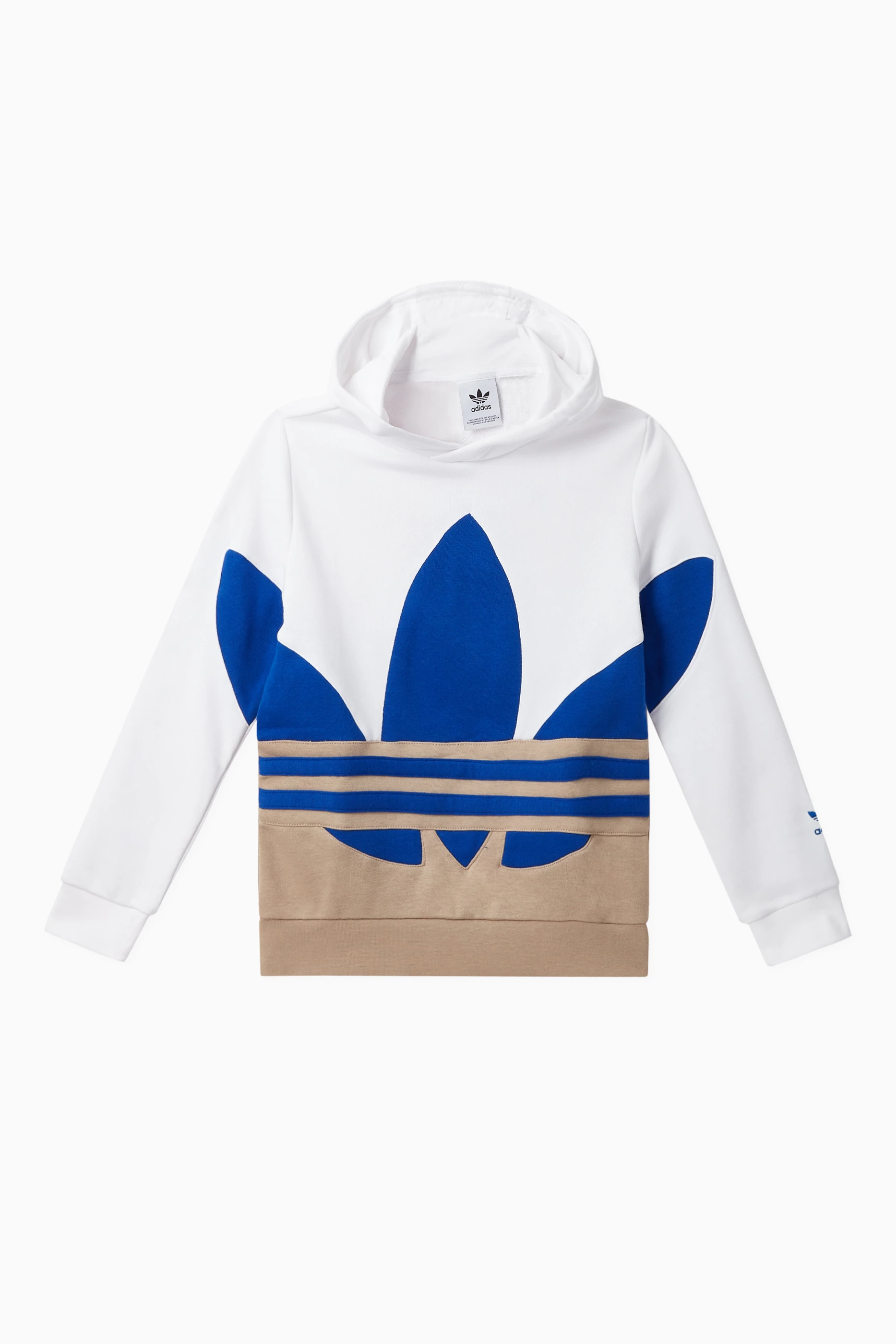 Buy adidas White Large Trefoil Hoodie For Boys Online Ounass Bahrain