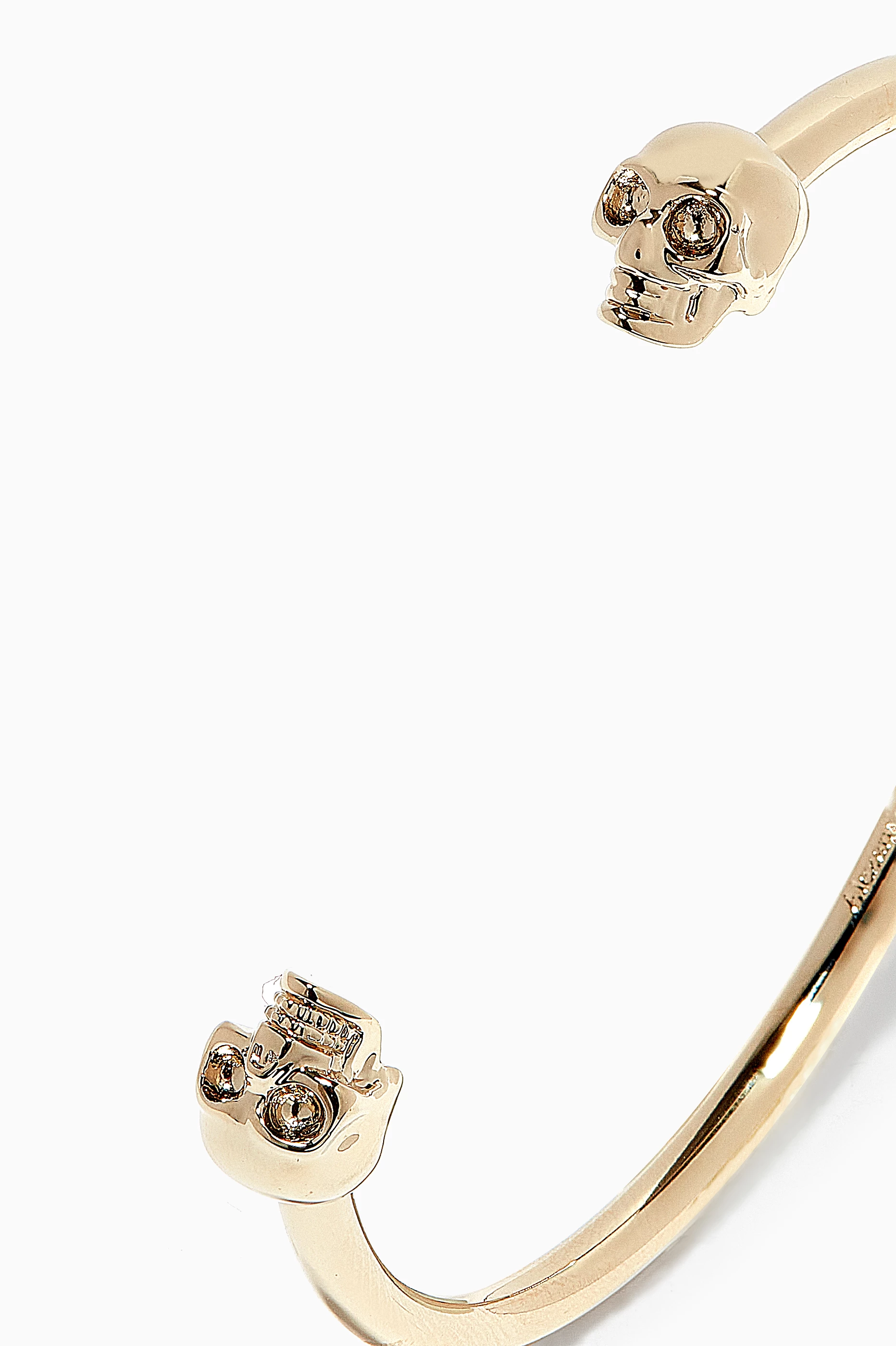 Buy Alexander McQueen Gold Thin Twin Skull Bracelet For Women Online Ounass Bahrain