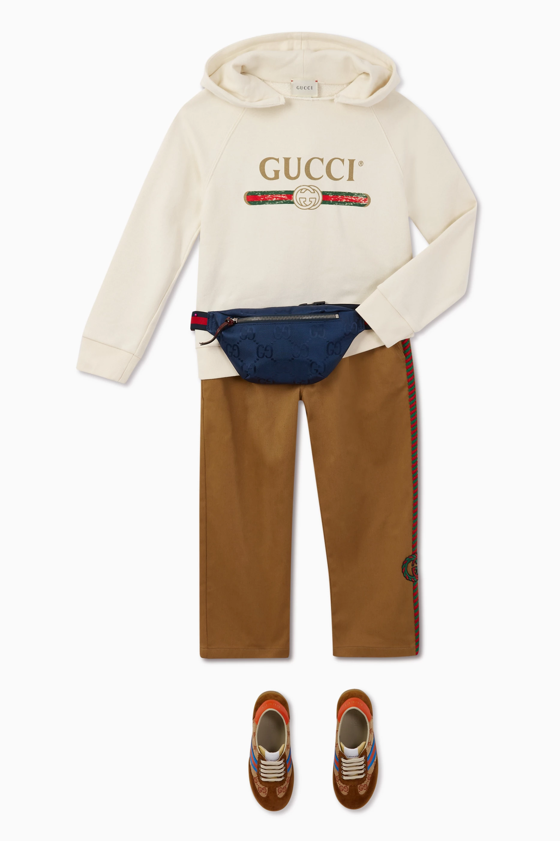 Buy Gucci White Gucci Logo Sweatshirt For Girls Online Ounass Bahrain