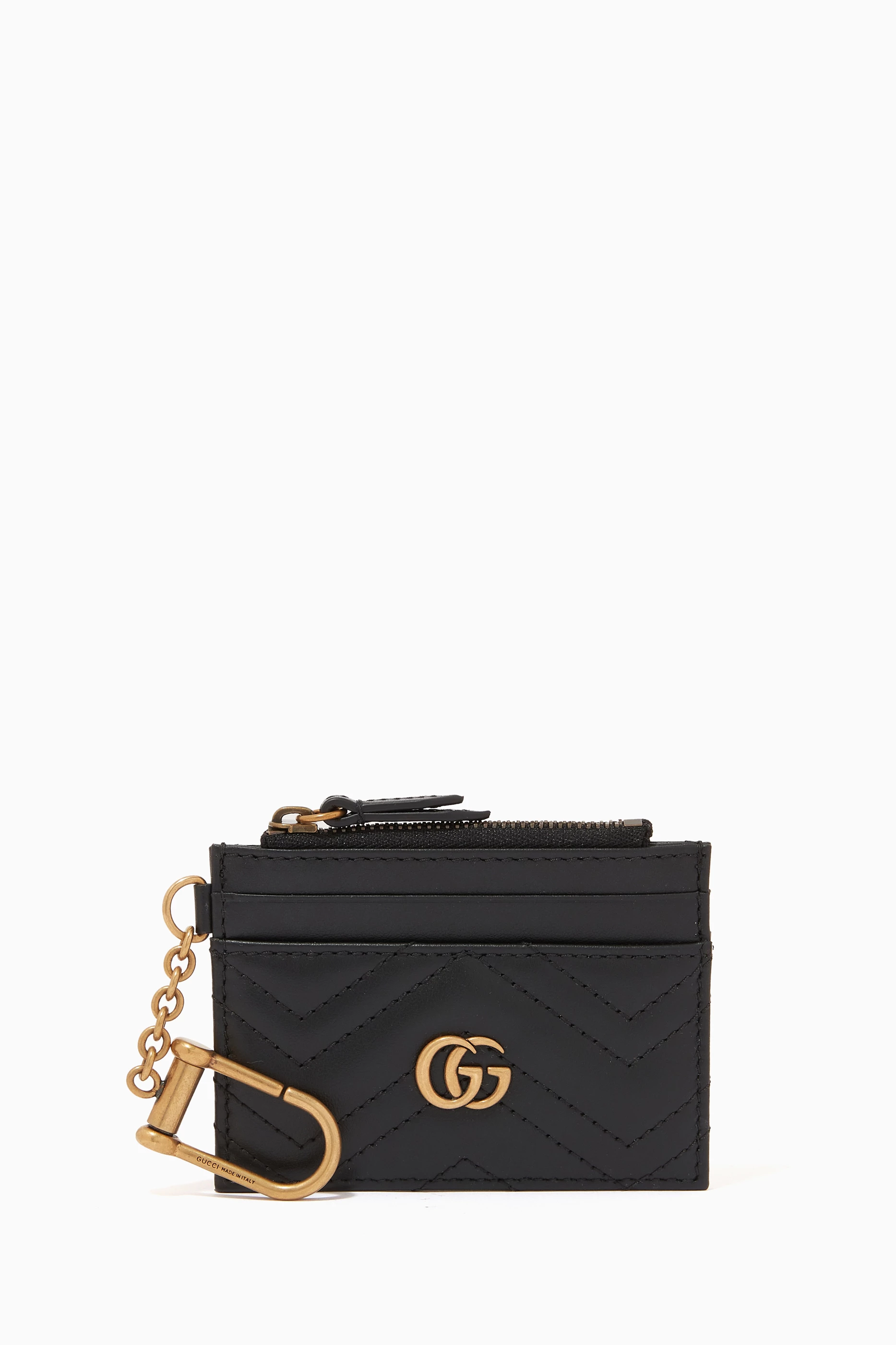 Buy Gucci Black GG Marmont Keychain Wallet in Matelasse Leather For Women Online Ounass Bahrain