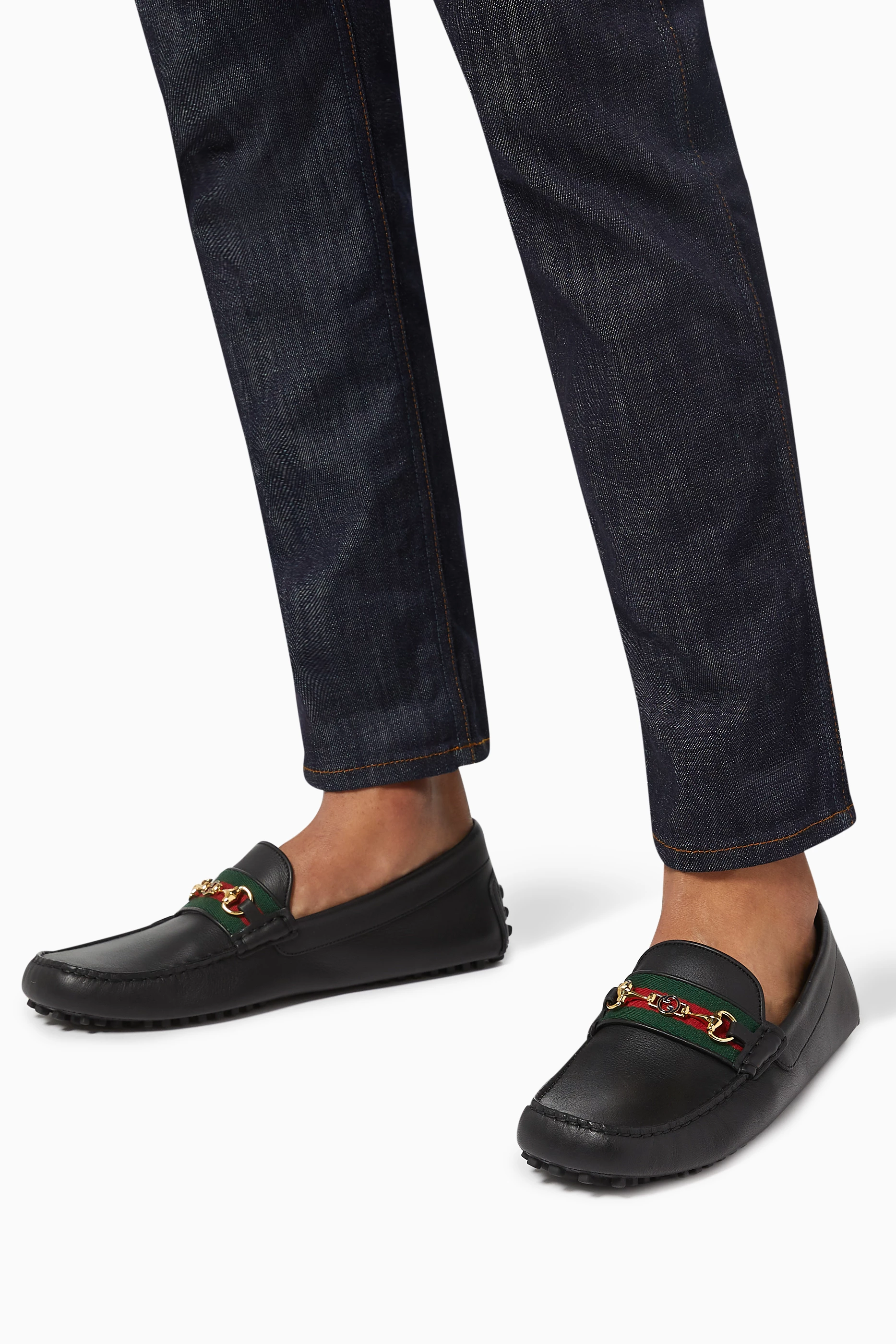 Gucci Kanye horsebit driver Gucci Kanye Leather Driving Shoes in White for Men | Lyst main image 2