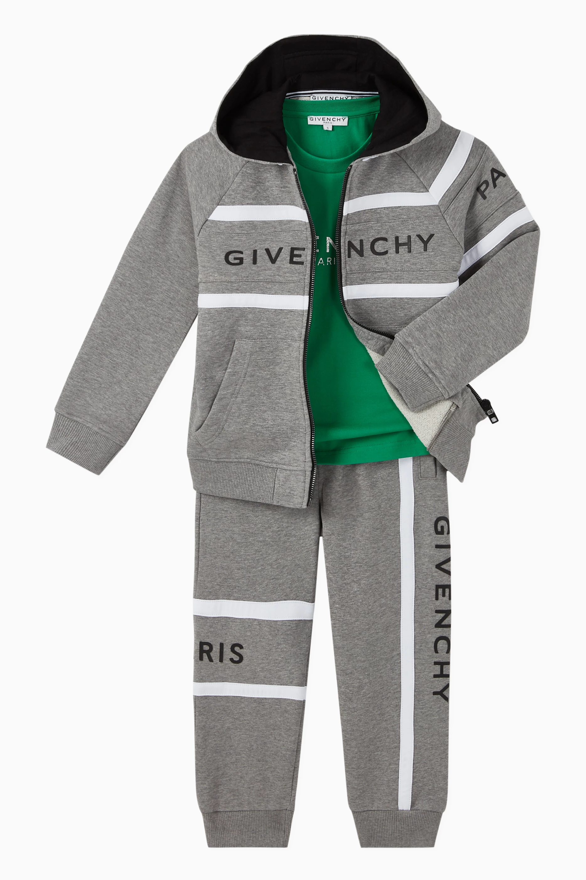 Buy Givenchy Grey Logo Panel Jersey Sweatpants For Boys Online Ounass Bahrain