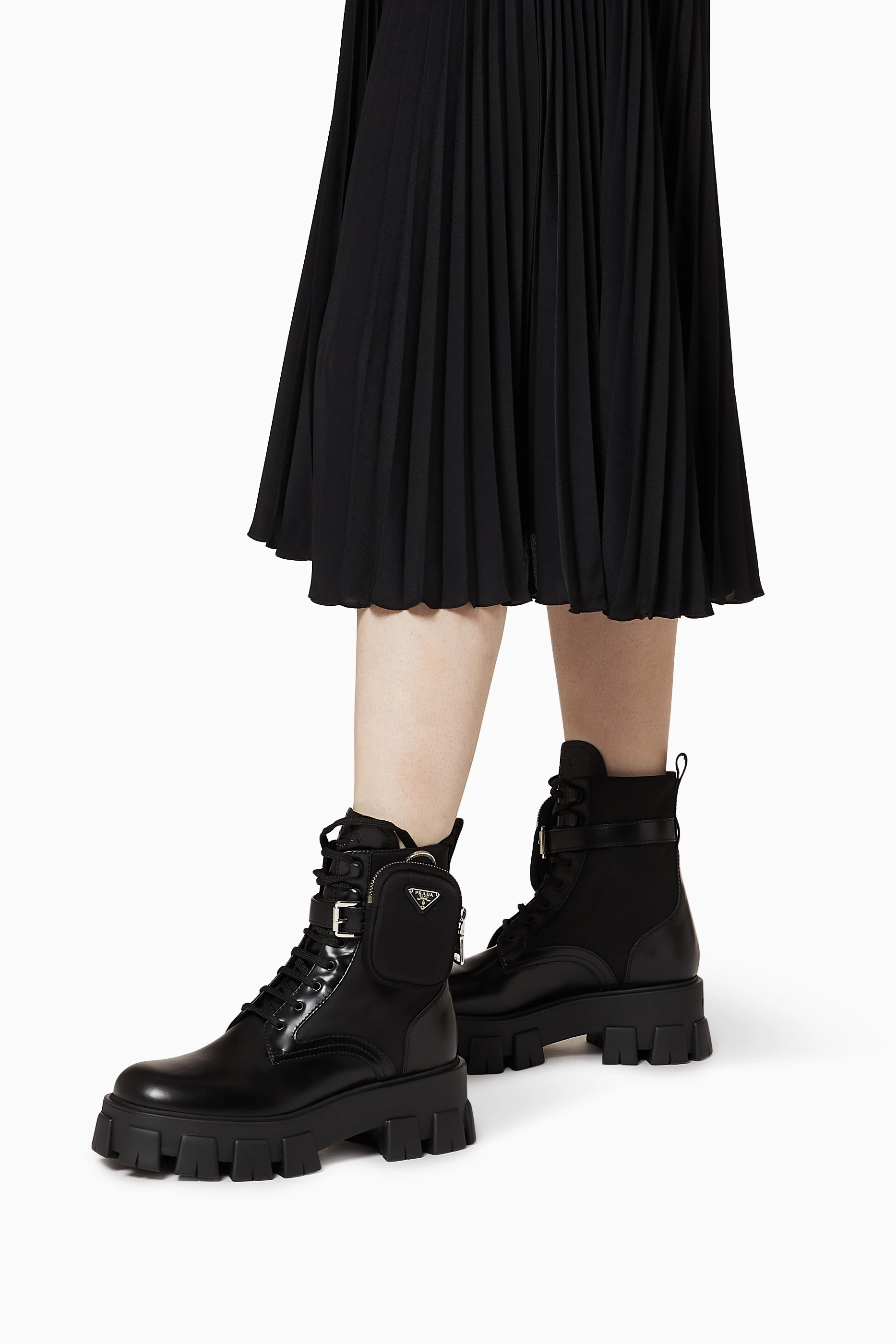 Prada brushed rois boots on sale