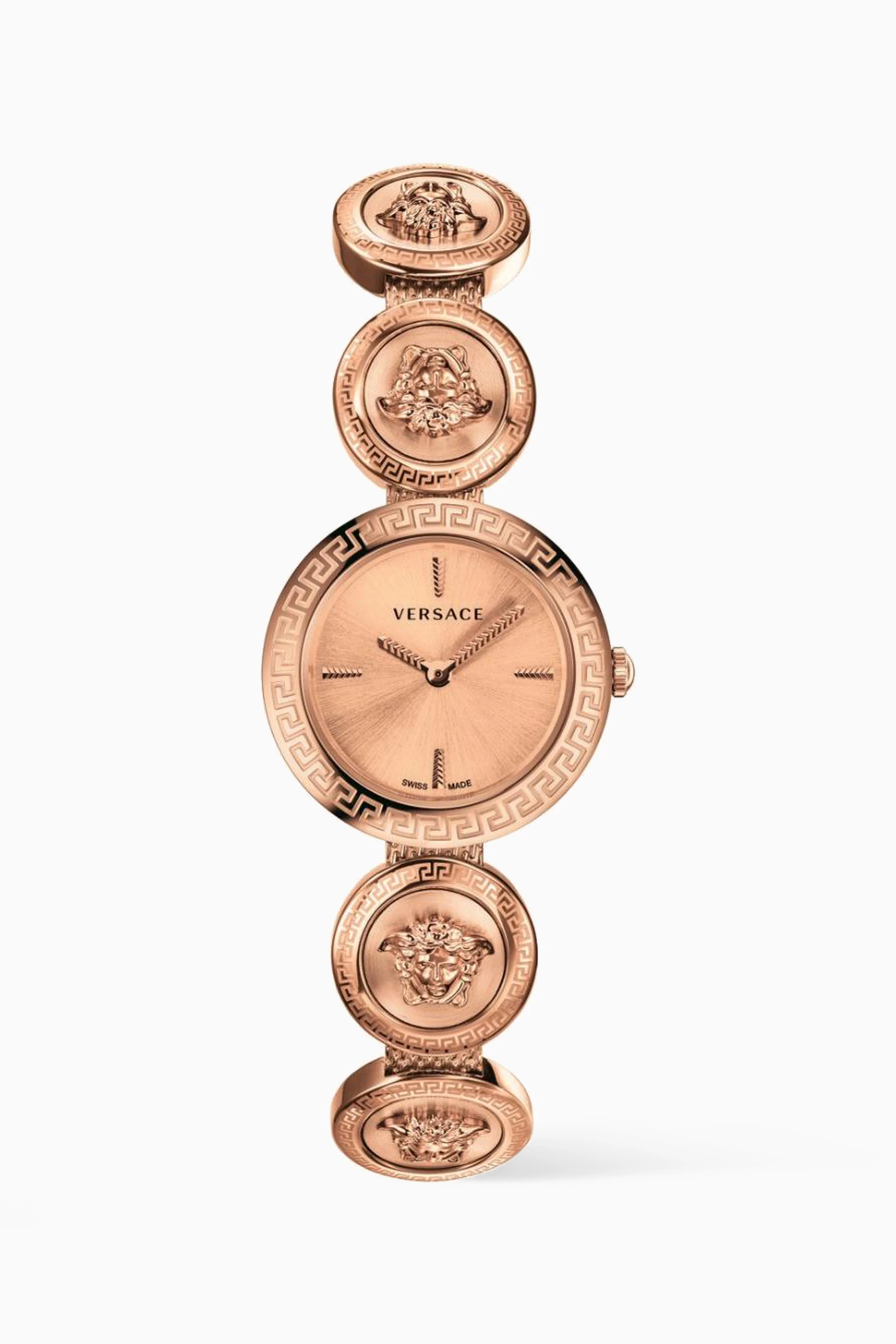 Gold medusa stud icon bracelet watch online