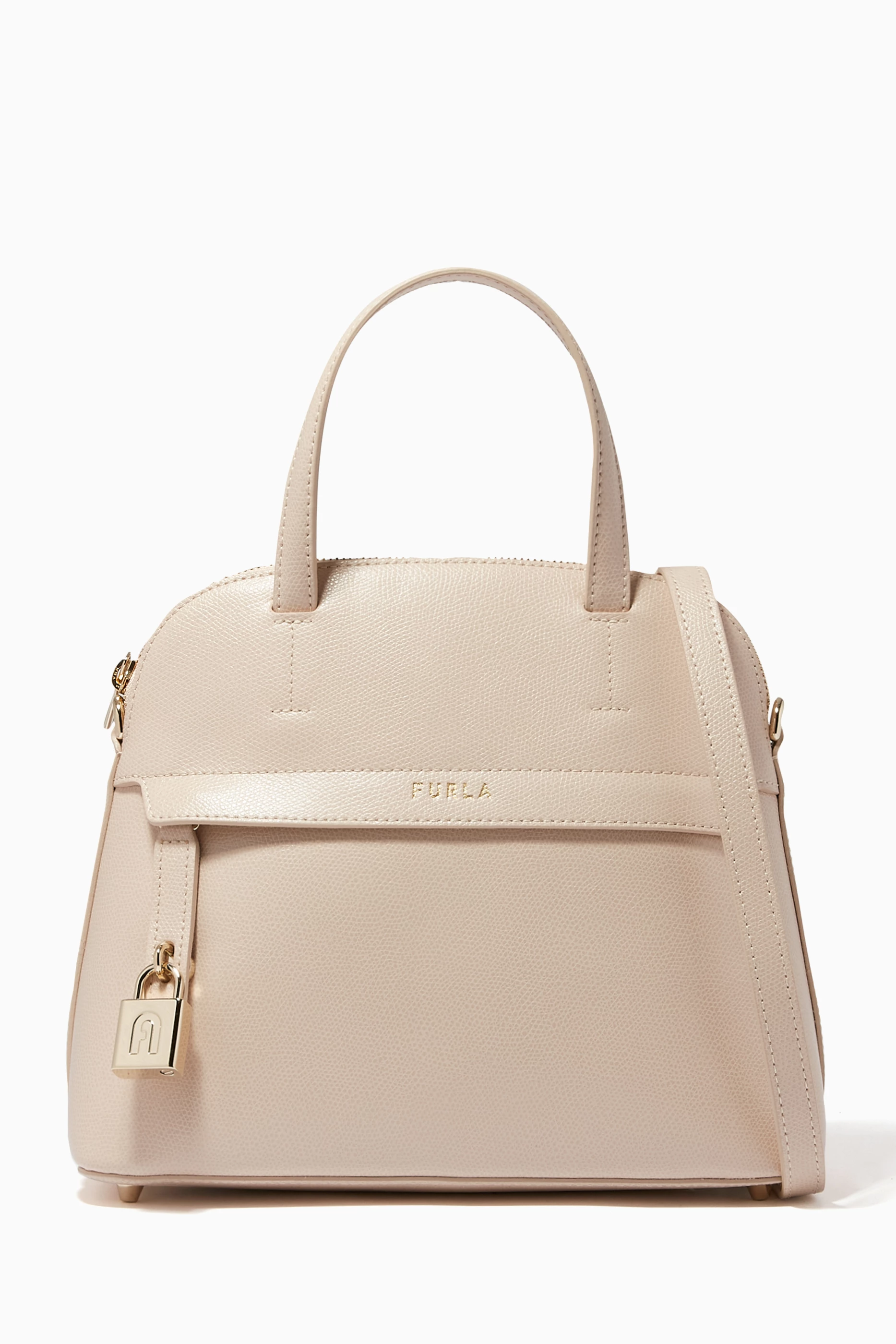 Buy Furla Pink Furla Piper Small Dome Tote Bag in Leather For Women Online Ounass Bahrain