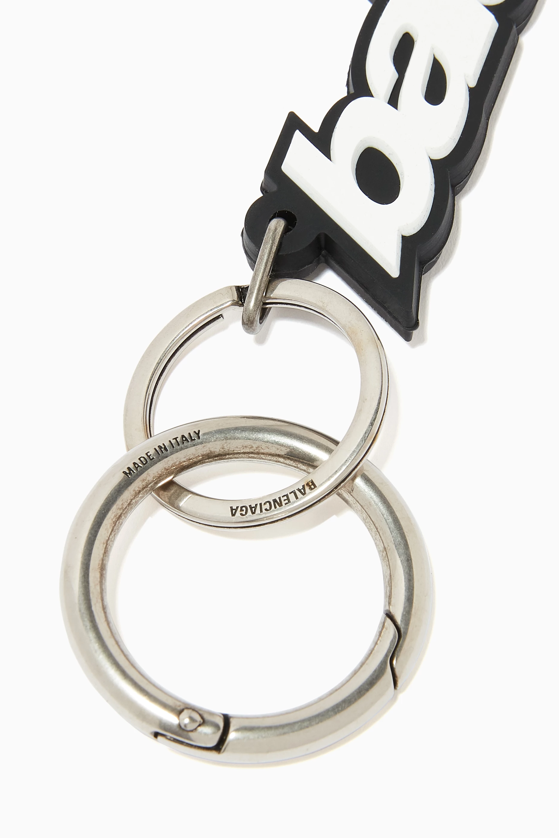 Buy Balenciaga White Logo Keyring in Rubber For Men Online Ounass Bahrain
