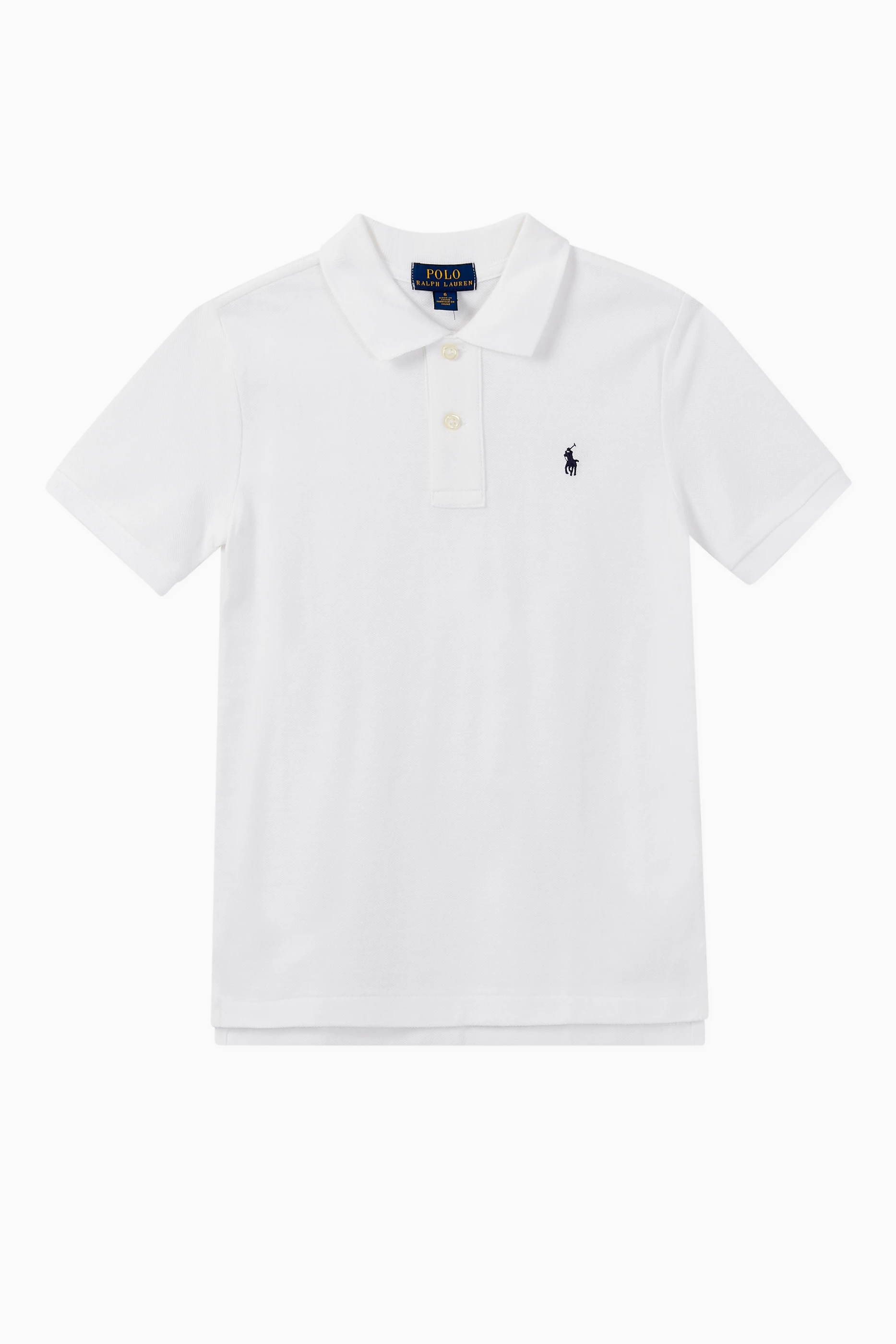 Buy Polo Ralph Lauren White Cotton Mesh Polo Shirt For Boys Online Ounass Bahrain