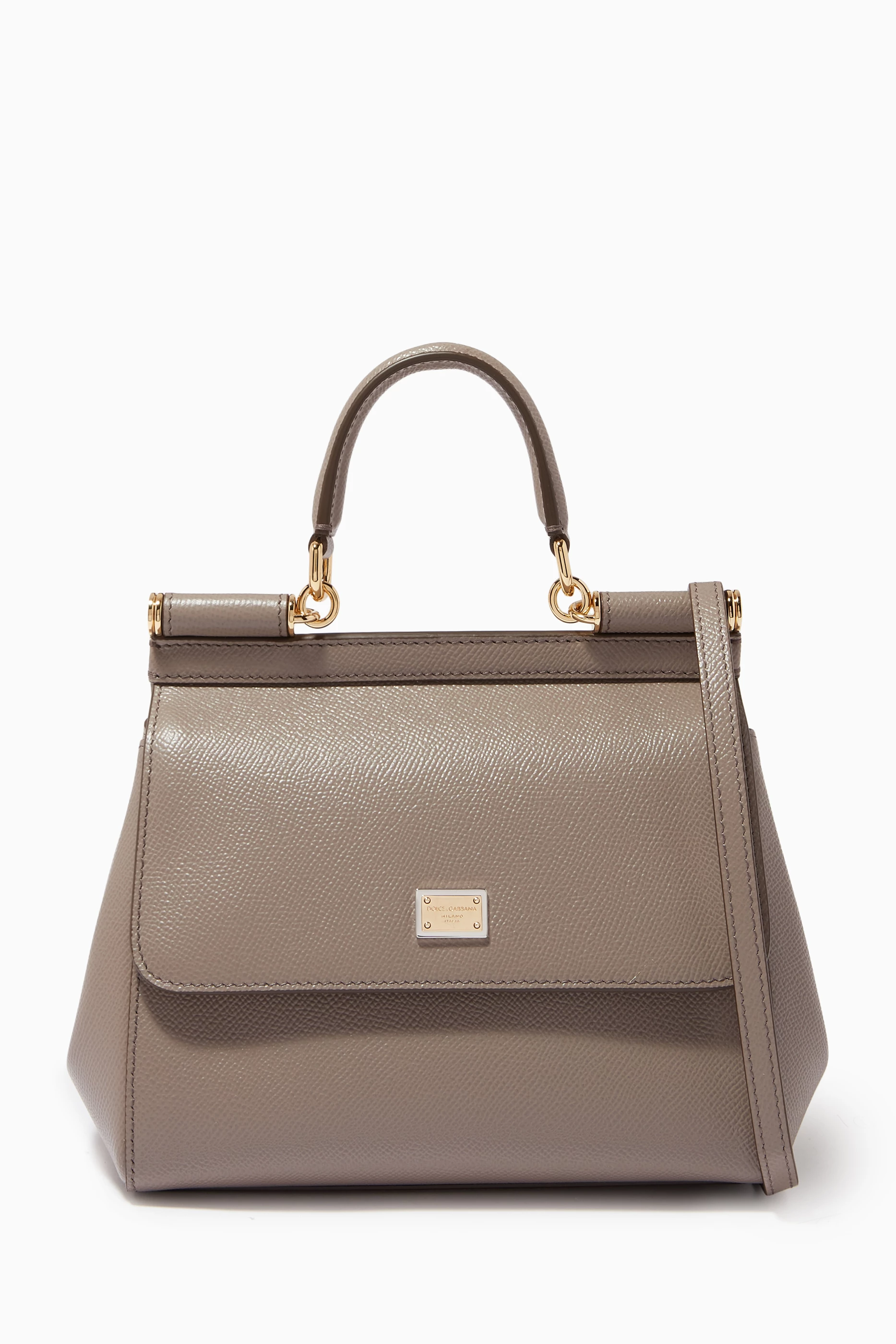 Buy Dolce Gabbana Neutral Small Sicily Bag in Dauphine Leather For Women Online Ounass Bahrain