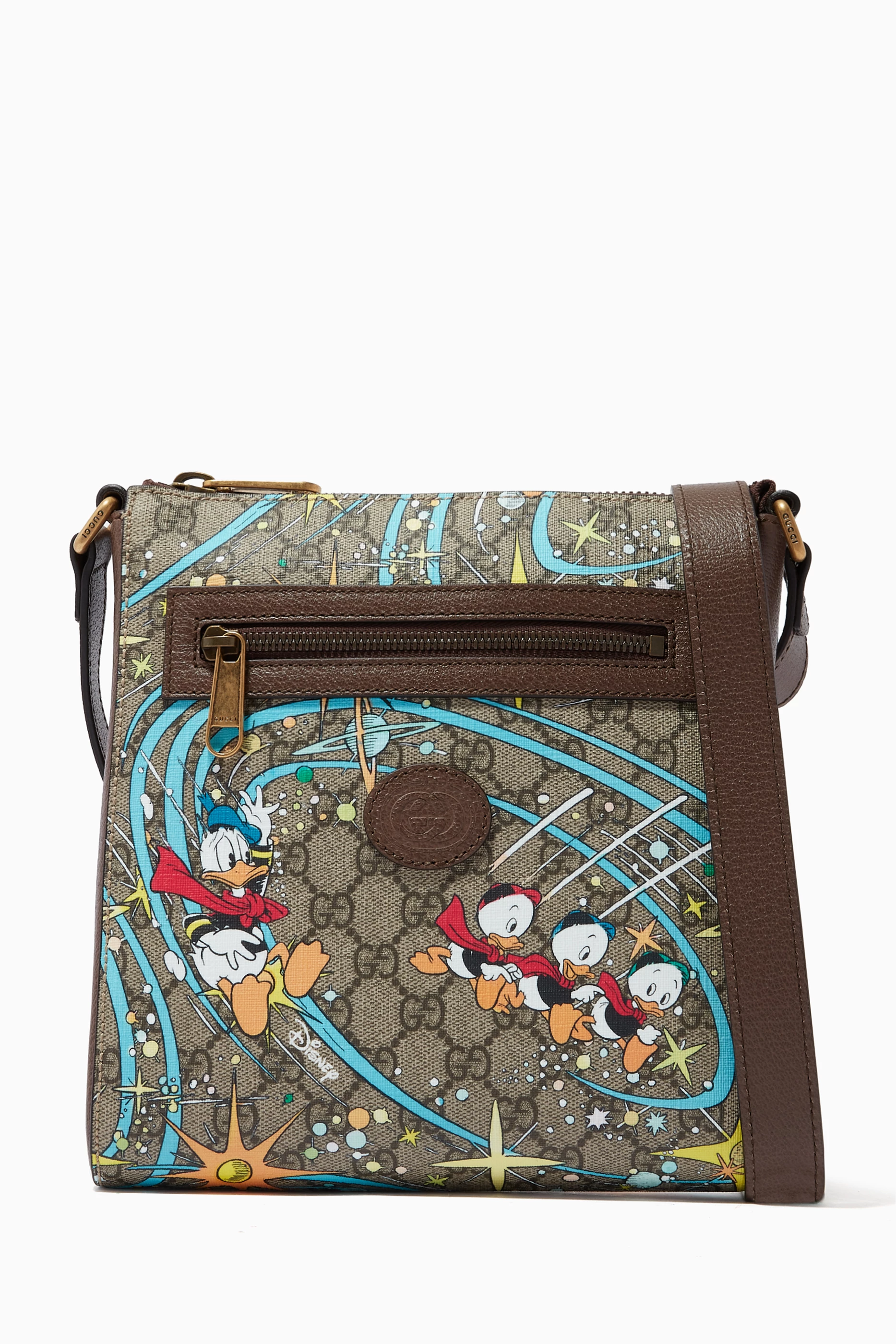 Buy Gucci Neutral x Disney Donald Duck Messenger Bag in GG Supreme Canvas For Men Online Ounass Bahrain