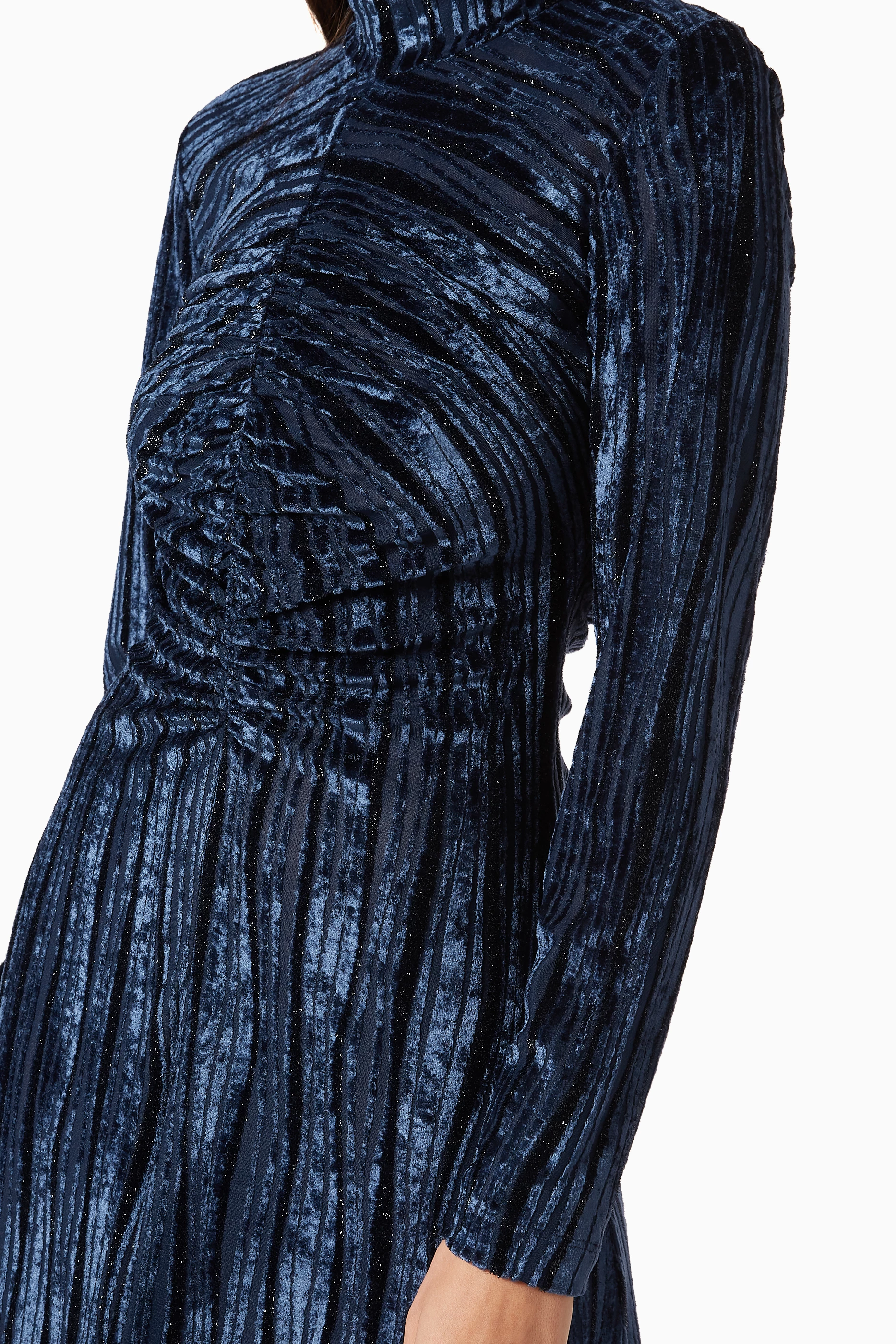 Stine goya blue velvet dress deals