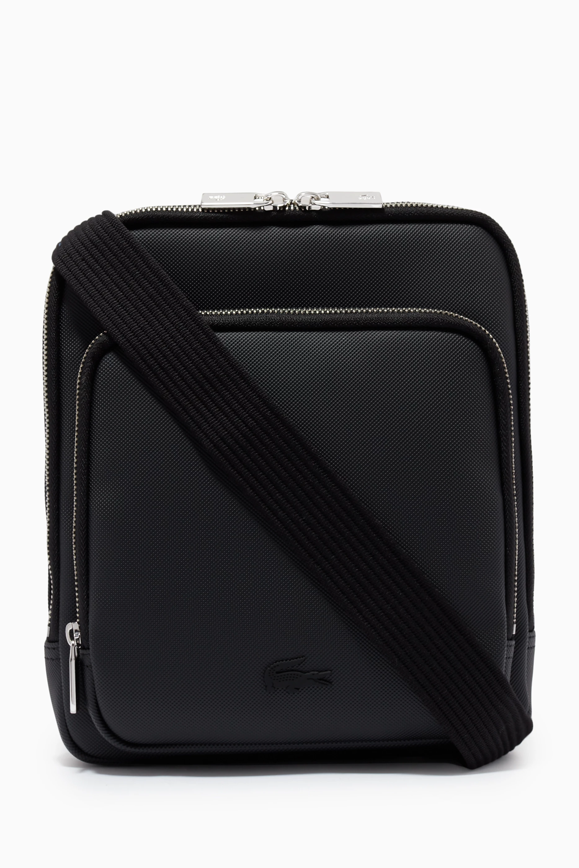 Buy Lacoste Black Classic Crossbody Bag in Canvas For Men Online Ounass Bahrain