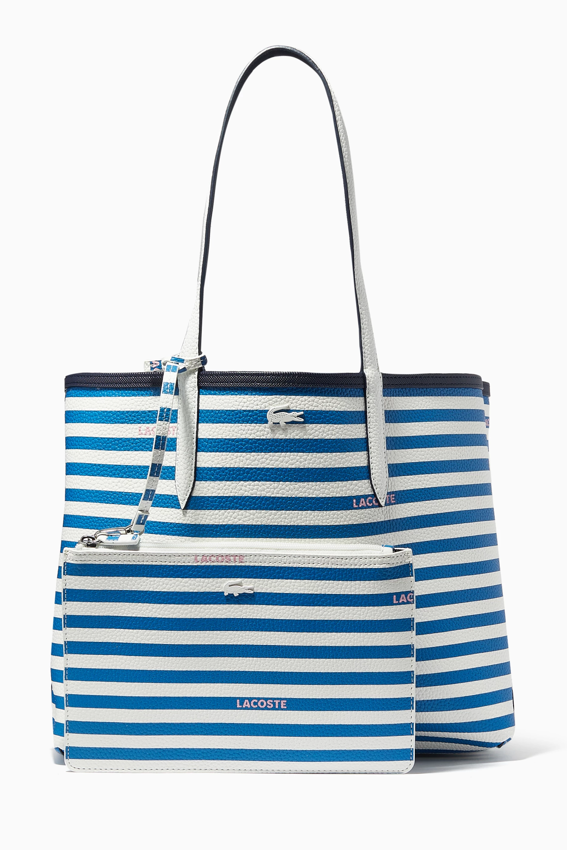 Buy Lacoste Blue Anna Reversible Tote Bag in Bi Material For Women Online Ounass Bahrain