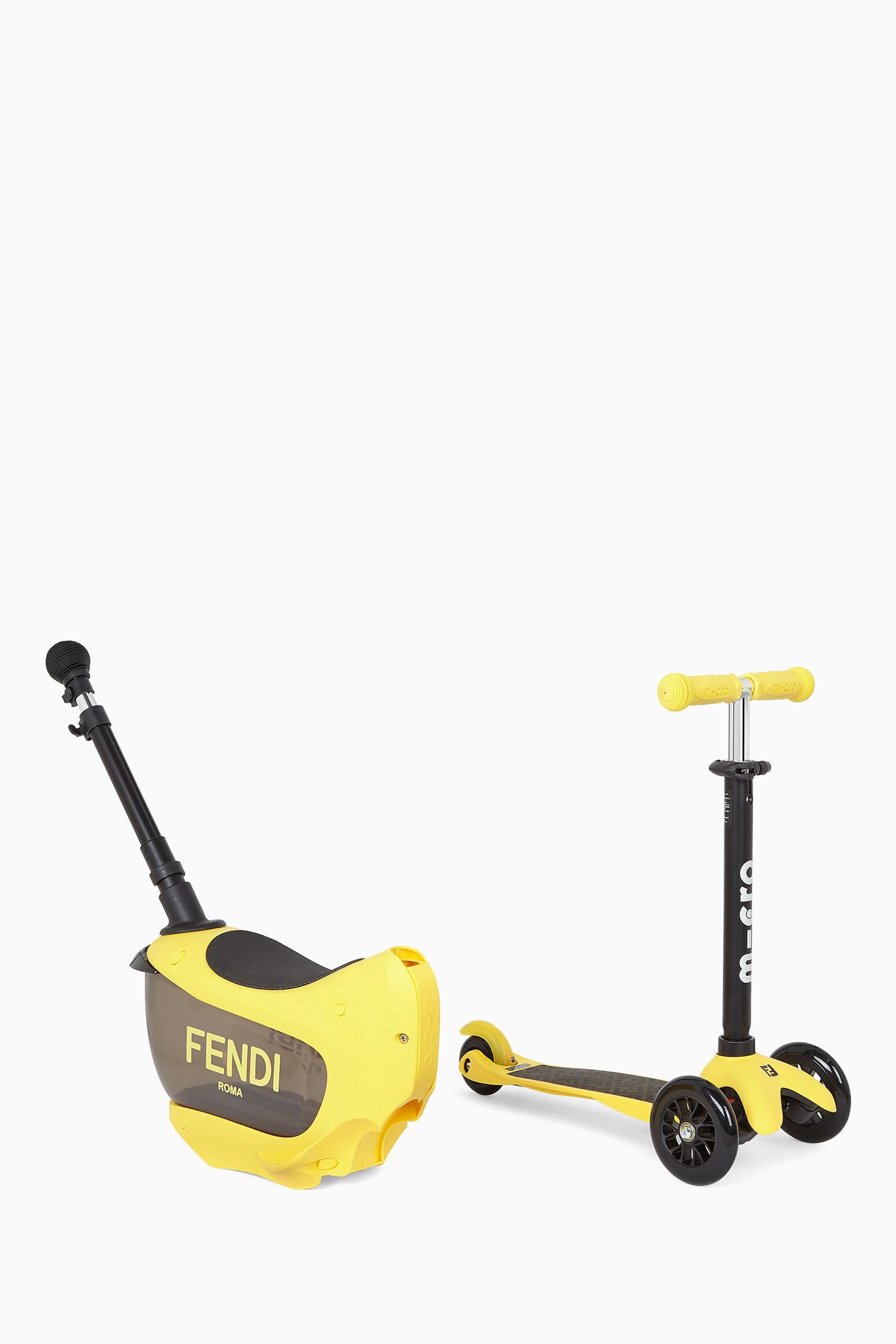 Buy Fendi Yellow FF Micro Baby Scooter For Kids Online | Ounass
