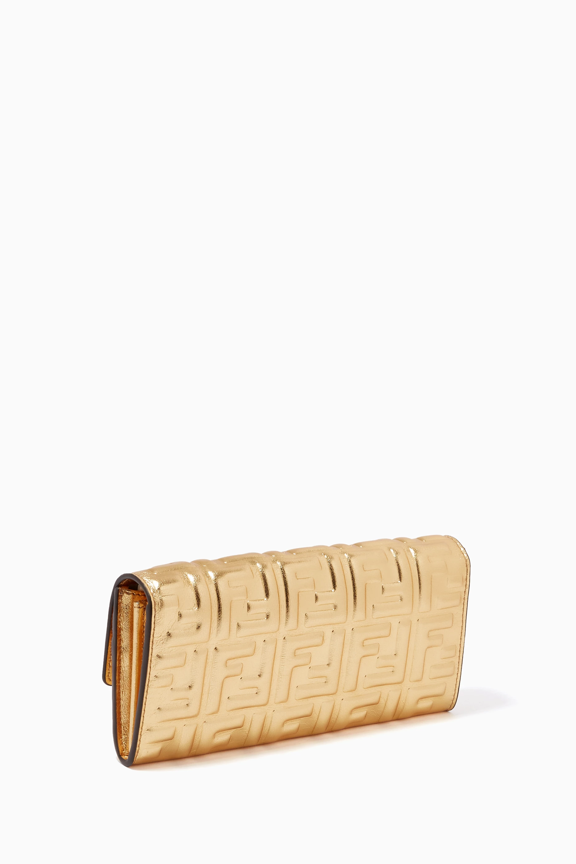 Fendi baguette continental leather wallet on sale