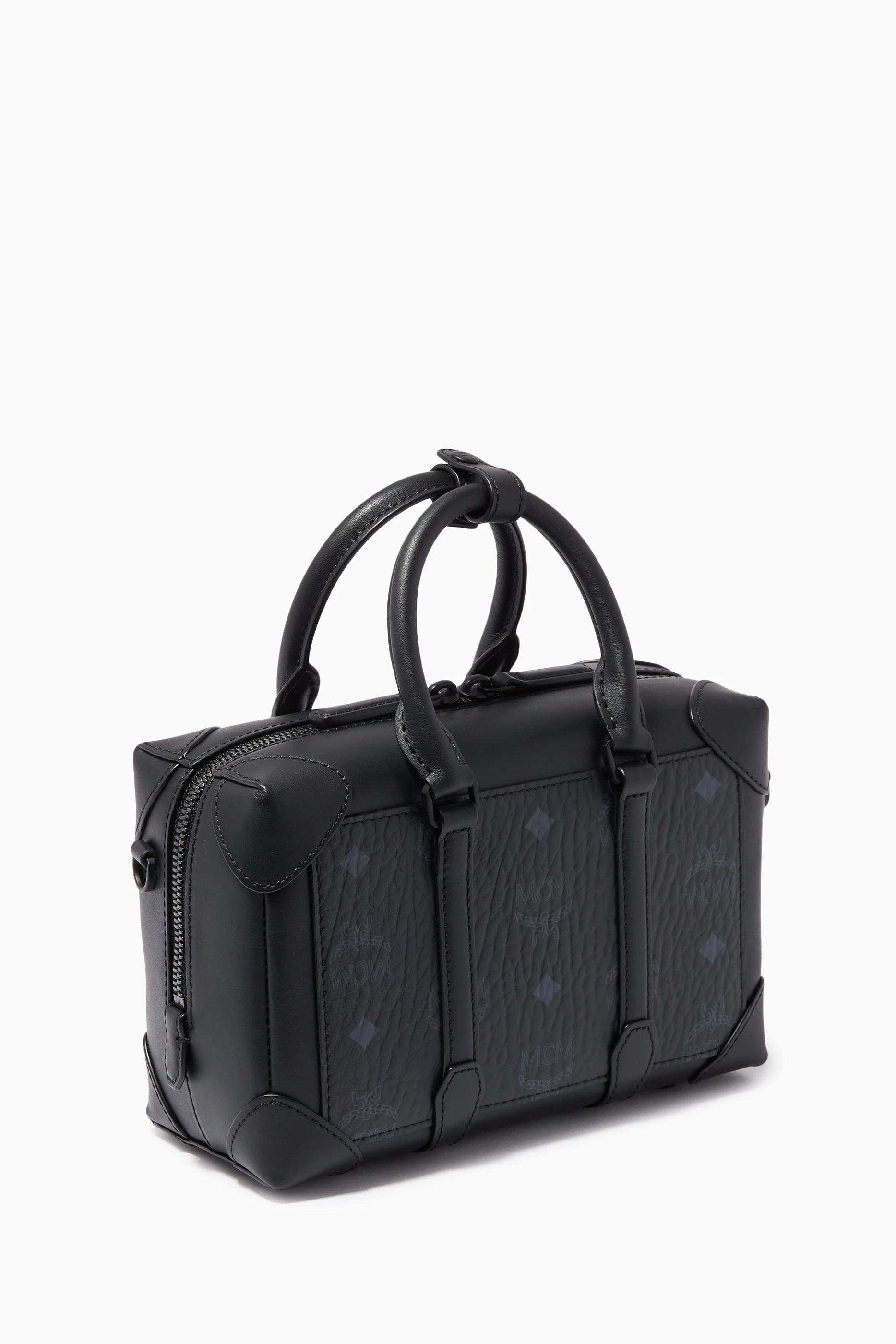 Buy MCM Black Small Soft Berlin Crossbody Bag in Visetos For Men Online Ounass Bahrain