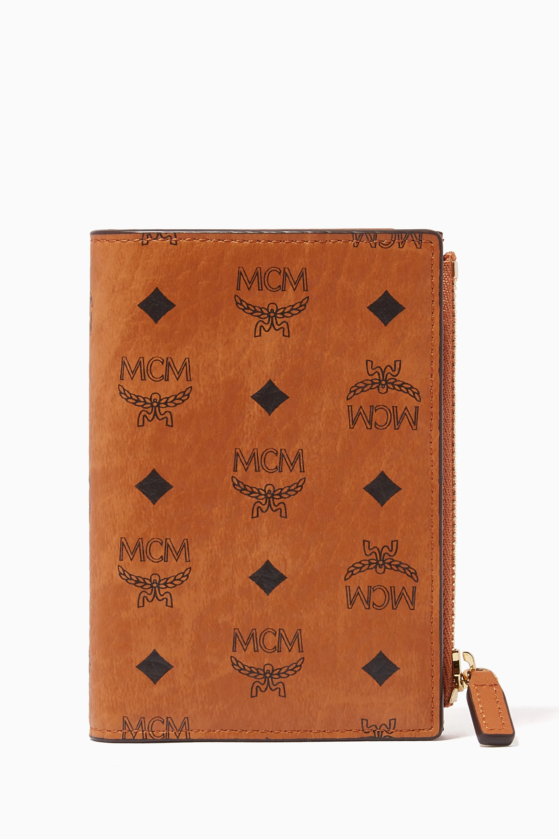 Buy MCM Brown Bifold Zip Card Wallet in Visetos For Men Online Ounass Bahrain