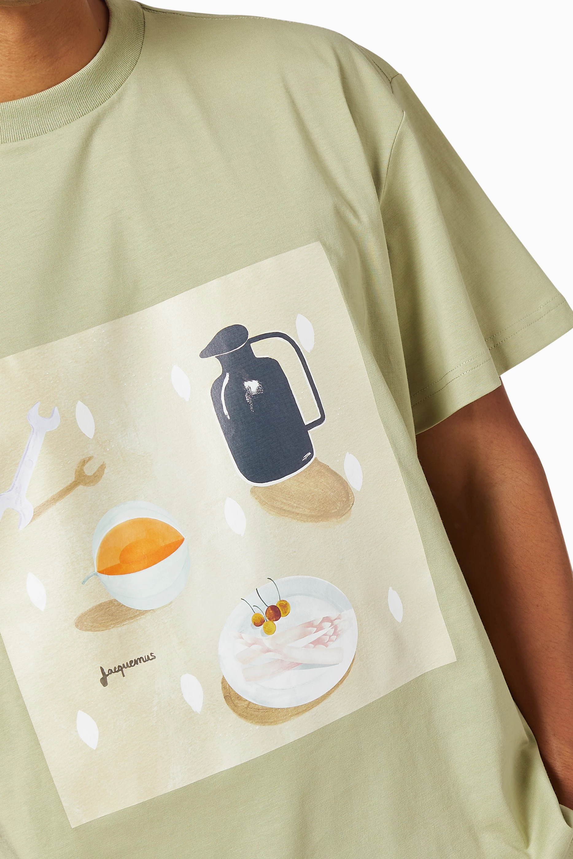 Buy Jacquemus Green Le T-shirt Tableau in Cotton For Men