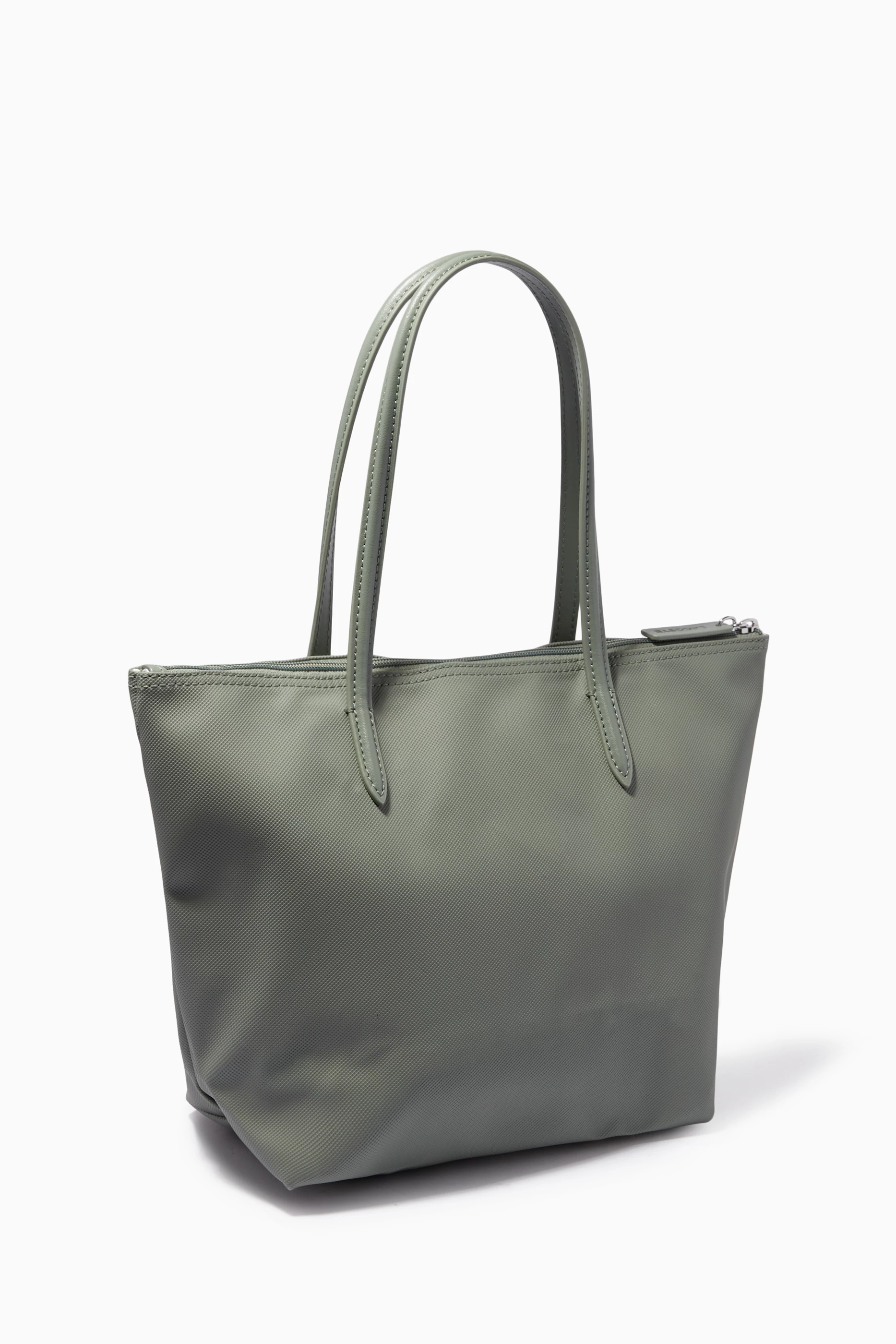 Buy Lacoste Green L.12.12 Concept Small Zip Tote Bag in PVC For Women Online Ounass Bahrain