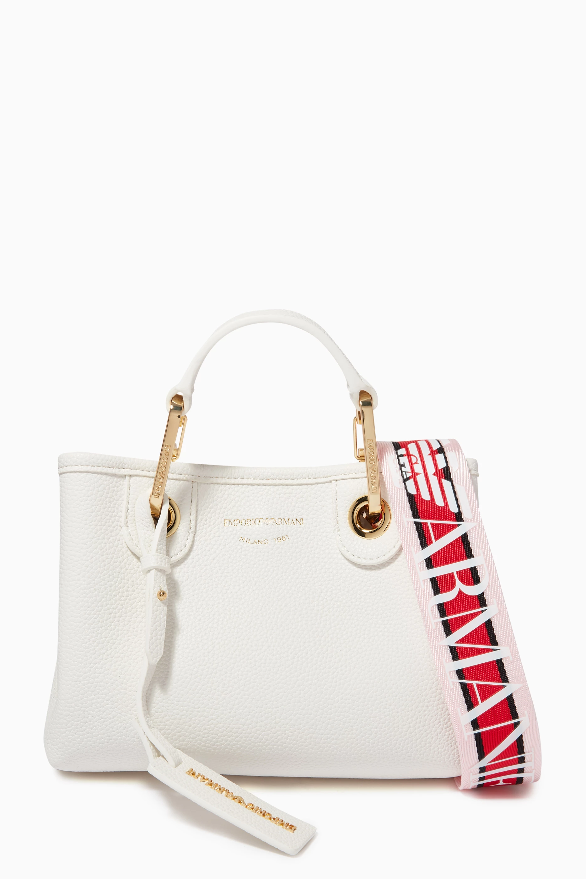 Buy Emporio Armani White My EA Mini Tote Bag in Eco Leather For Women Online Ounass Bahrain
