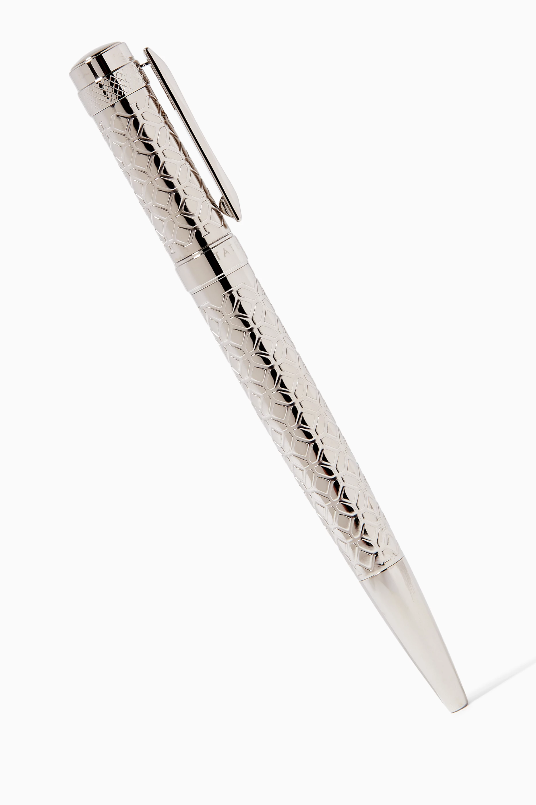 Buy Tateossian Silver Patterned Ballpoint Pen in Palladium Plating For Men Online Ounass Bahrain
