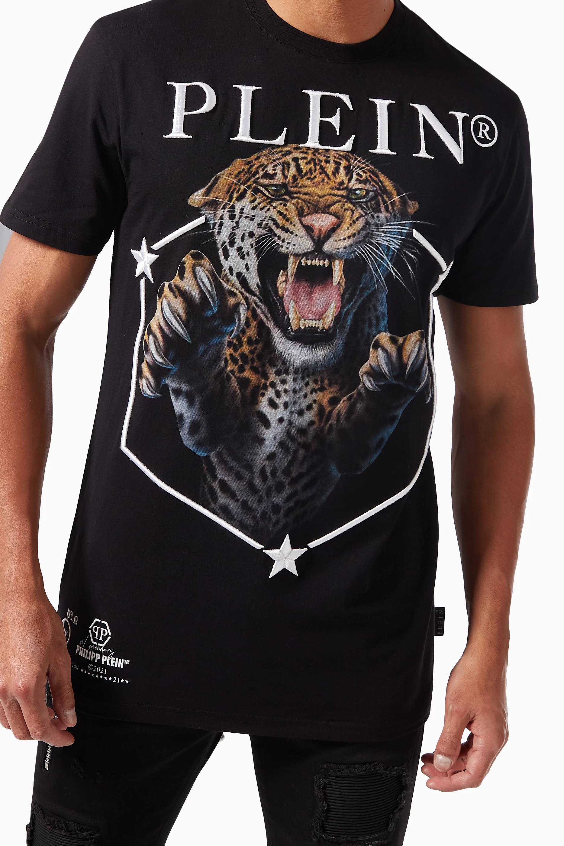Philipp plein t shirt tiger hotsell