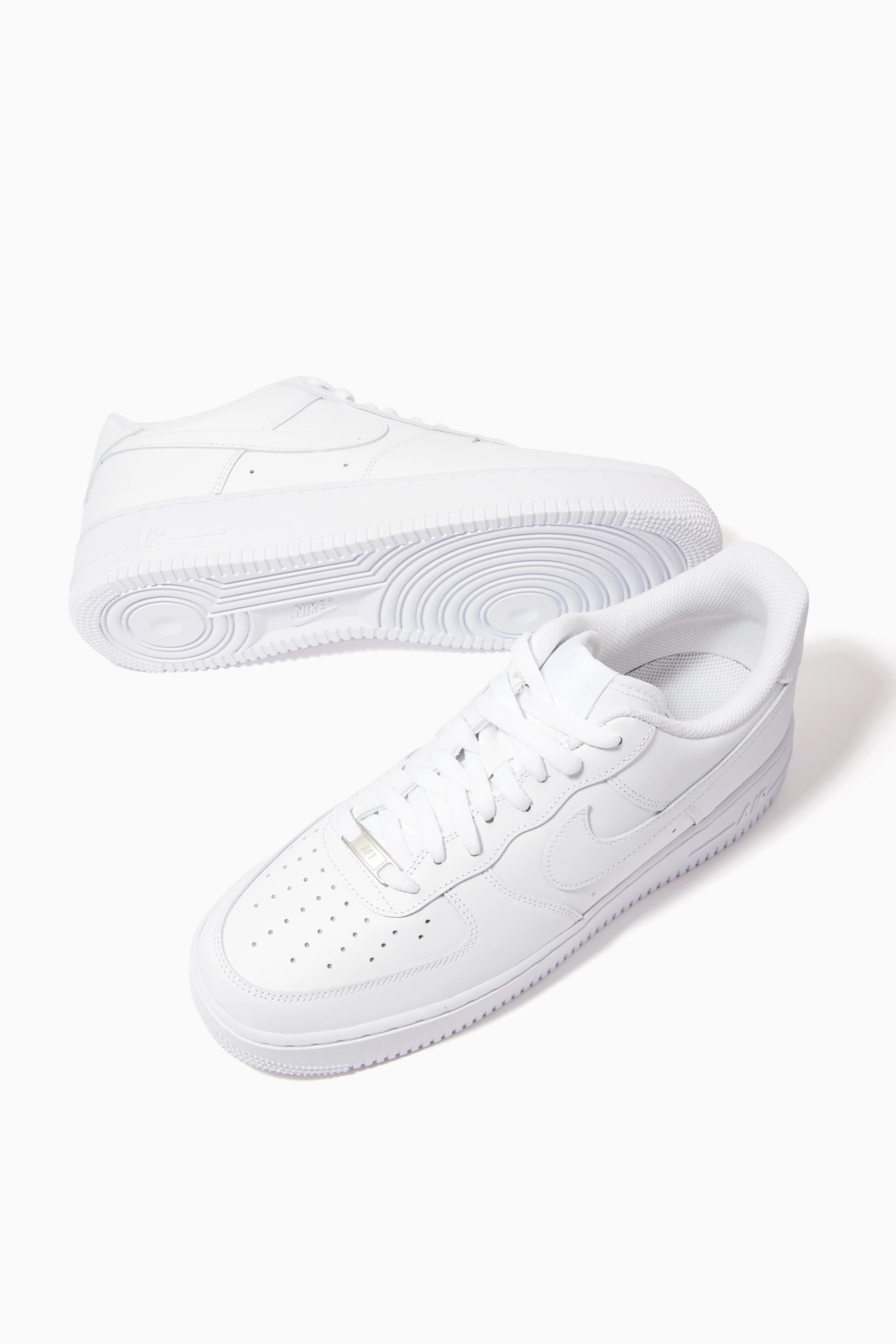 Buy Nike White Air Force 1 07 Sneakers in Leather For Men Online Ounass Bahrain